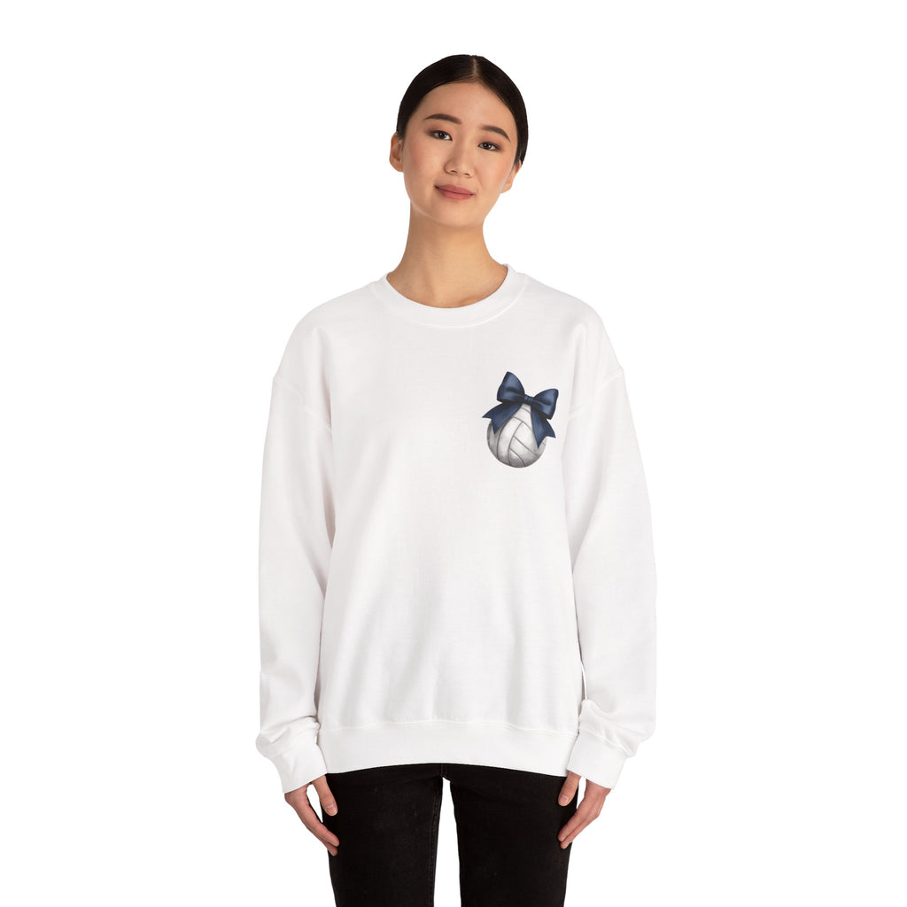 Falcons Freedom with Navy Bow Crewneck Sweatshirt