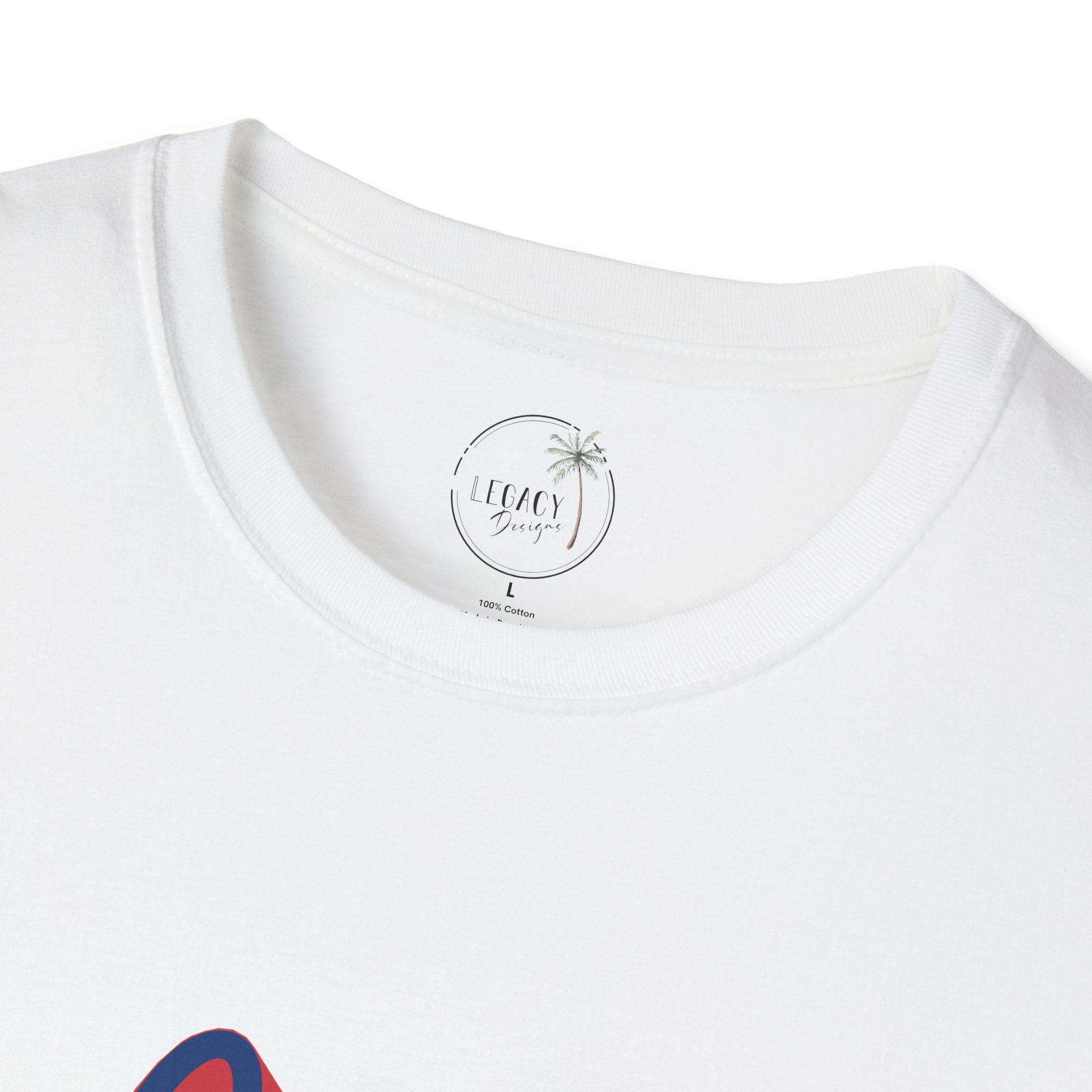 Eagles Soccer Ball Graphic T-Shirt | Red Blue Script