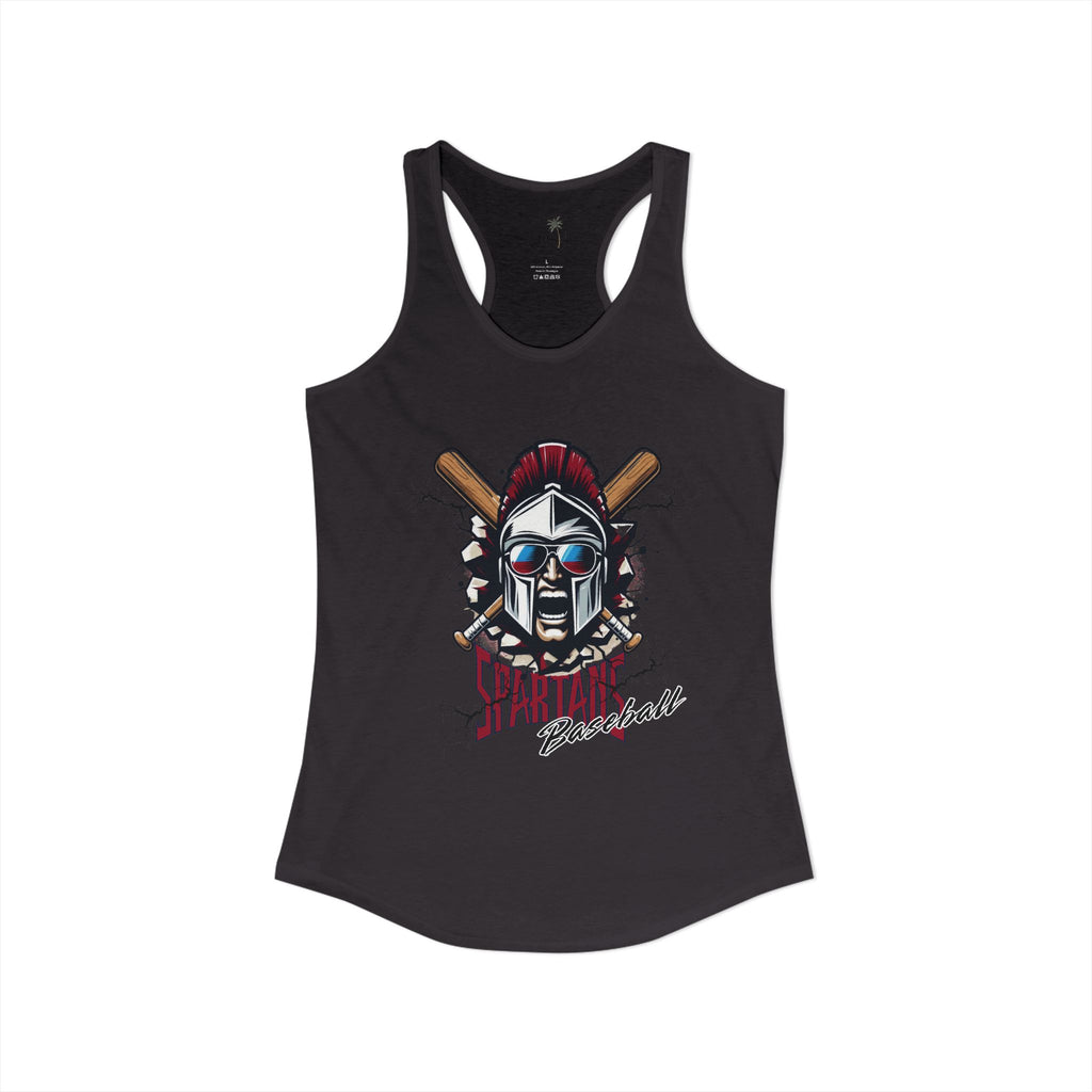 Spartans Baseball Mascot Shirt Women's Ideal Racerback Tank