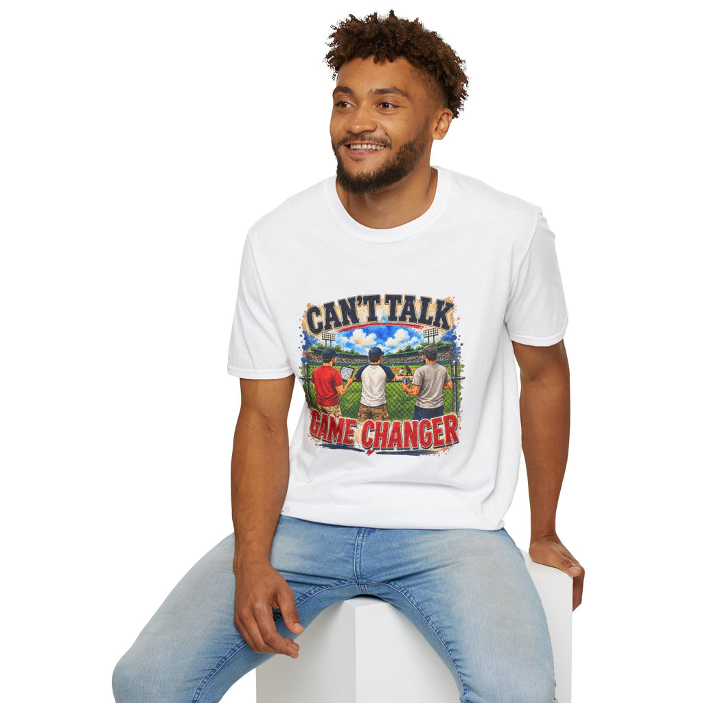 Can't Talk Game Changer T-Shirt | Baseball Field Scene