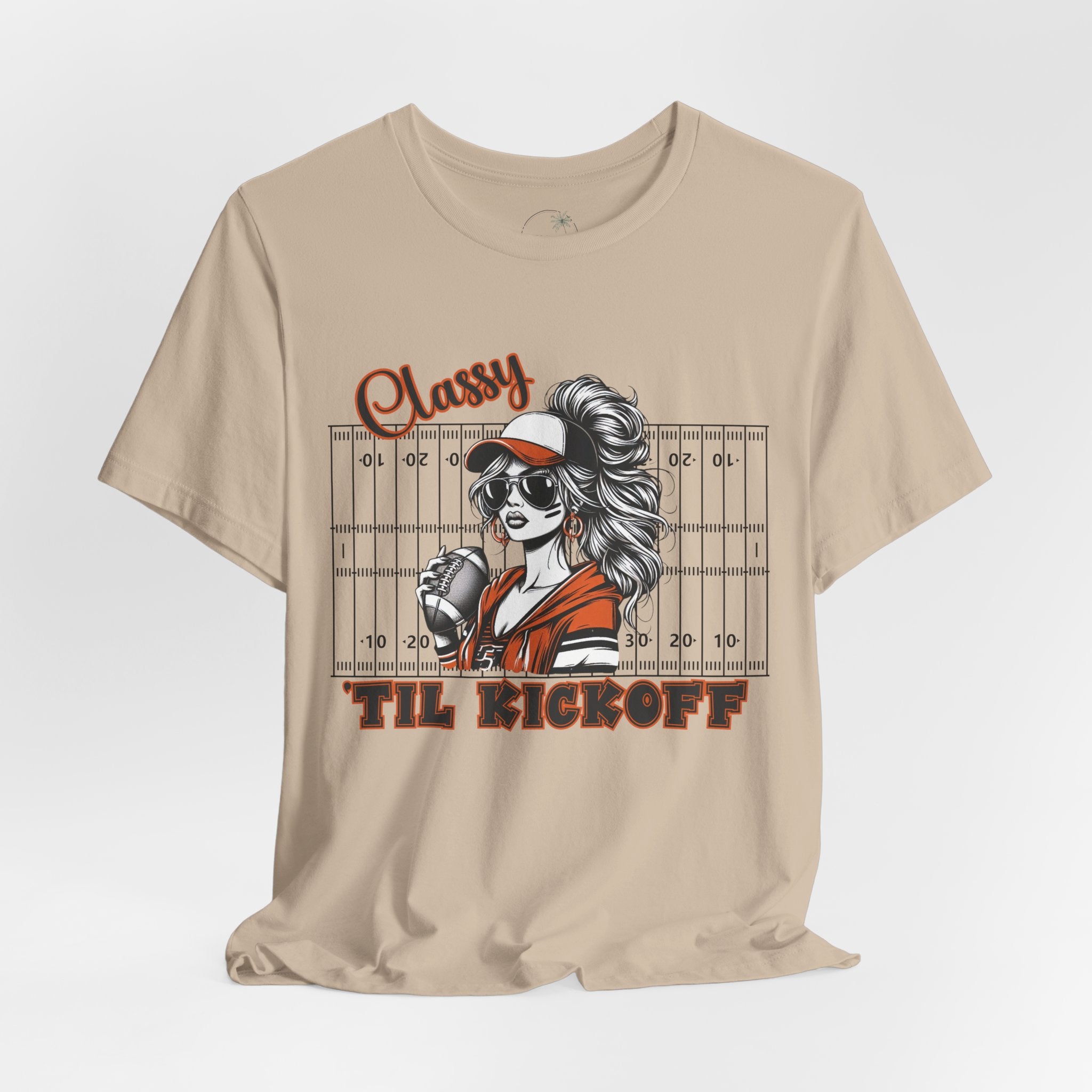 Classy Til Kickoff Football T-Shirt | Womens Game Day Tee | Cute Football Mom Shirt | Tailgate Outfit Fall Sports Fan Gift