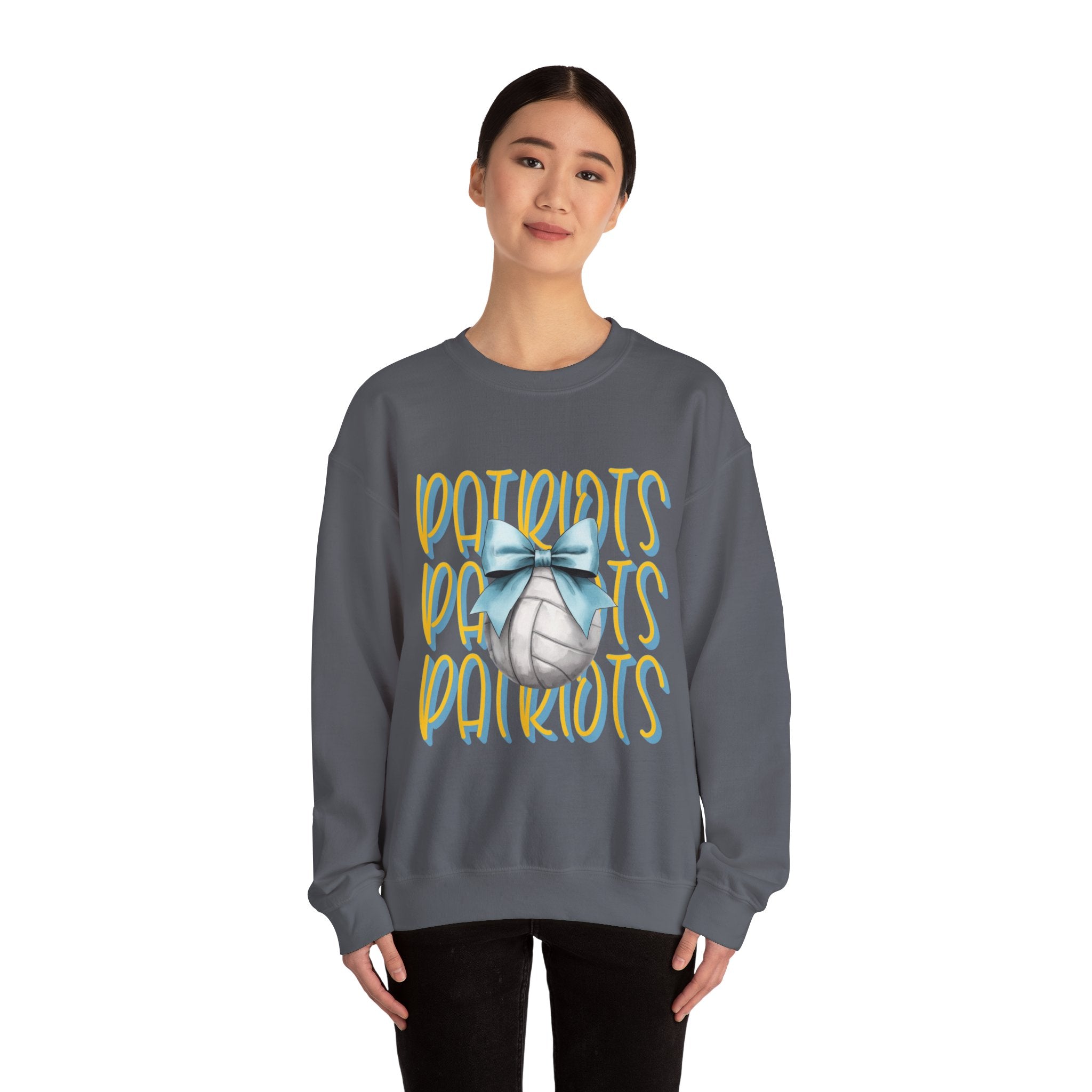Heritage Patriots Volleyball Bow Crewneck Sweatshirt | Team Fan Apparel