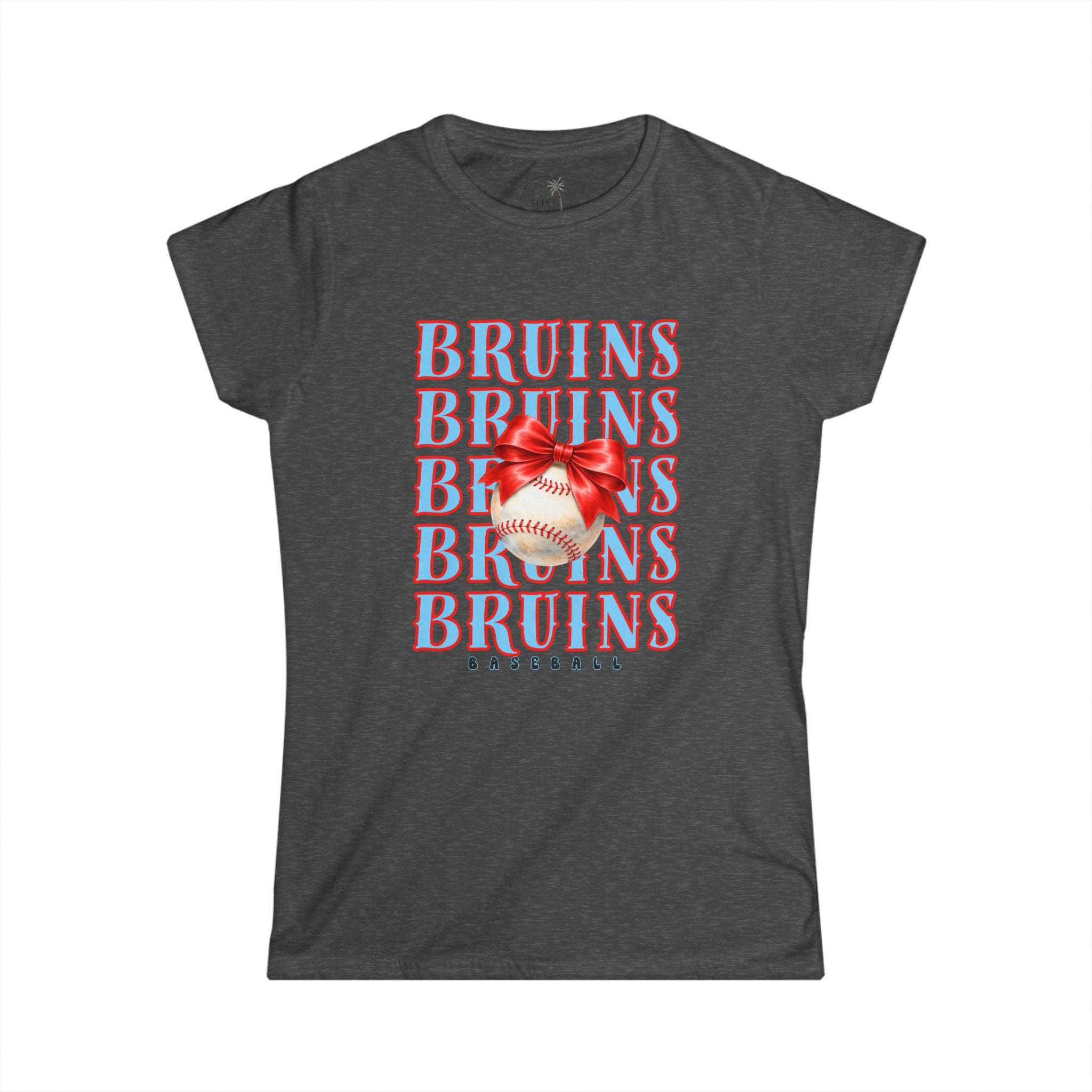 Bruins x3 baseball Tee | bow-accented softball design