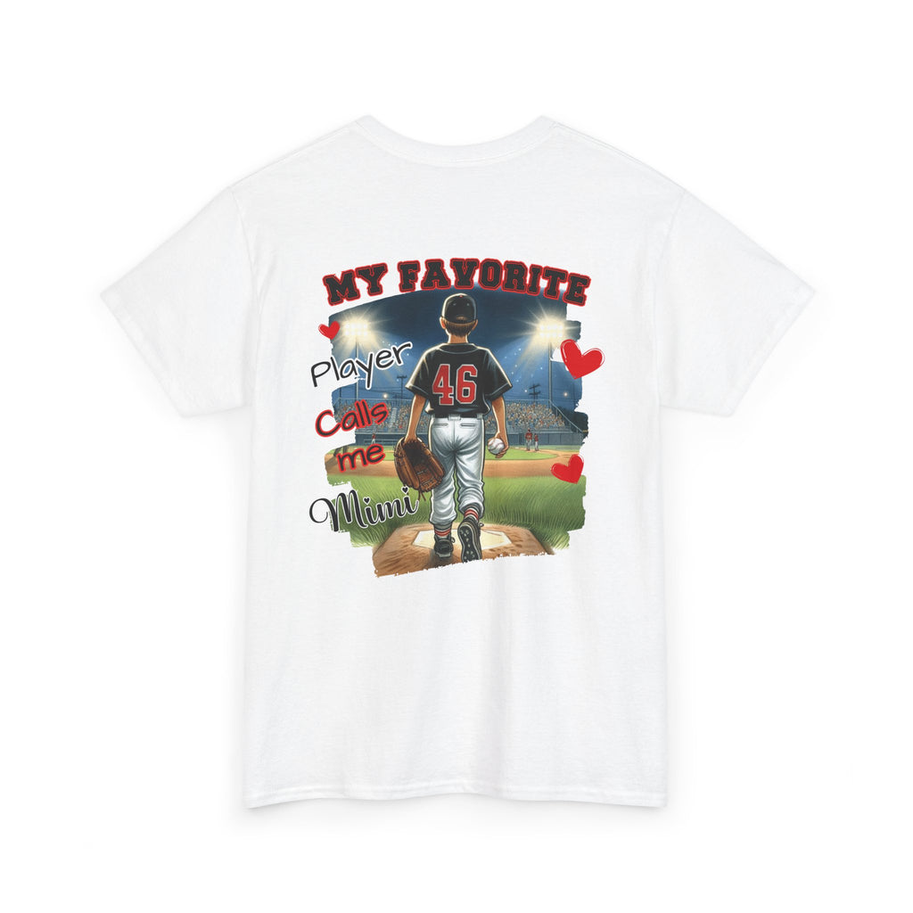 Baseball MIMI Tee - My Favorite Player Calls Me MIMI Gift for Sports Lovers, Family Support Tee