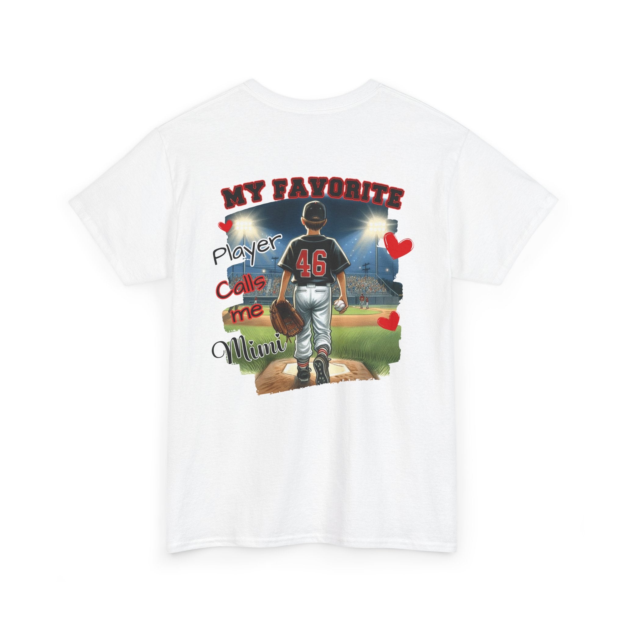 Baseball MIMI Tee - My Favorite Player Calls Me MIMI Gift for Sports Lovers, Family Support Tee