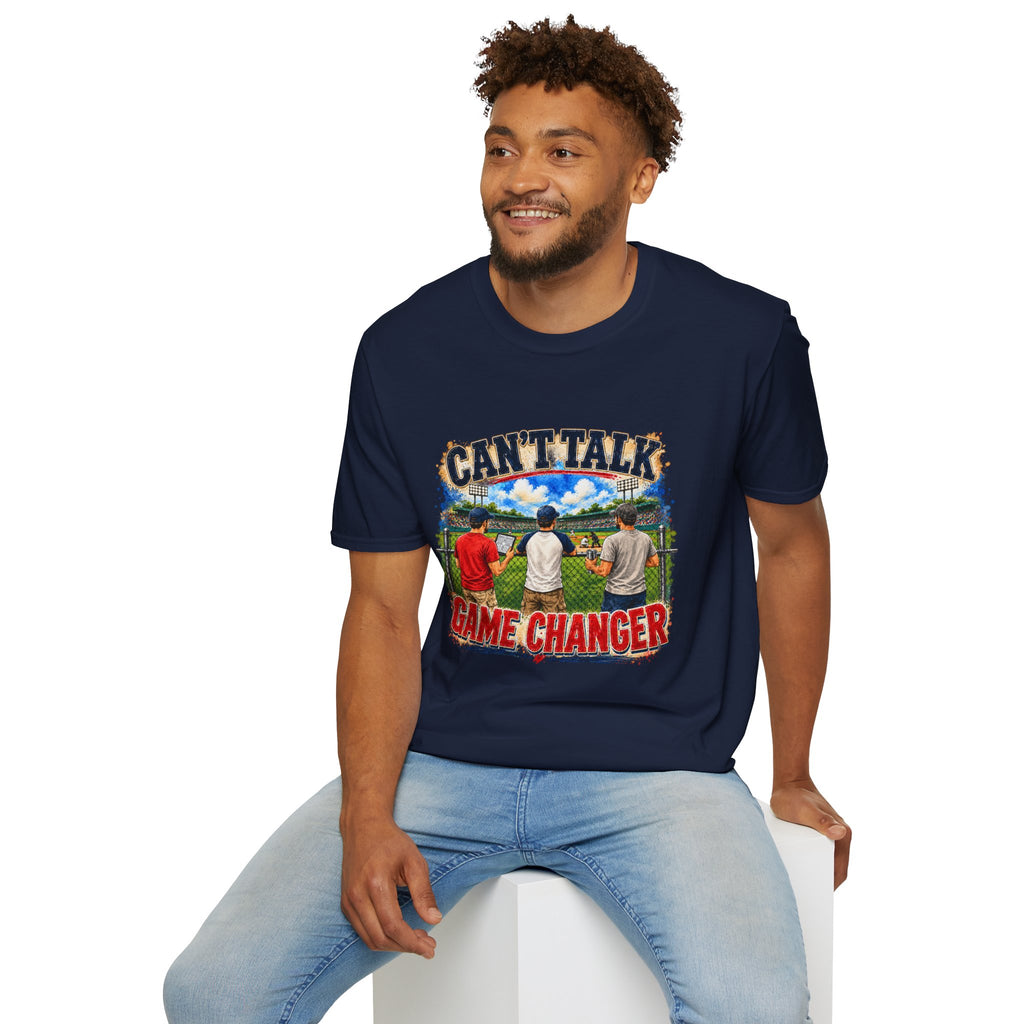 Can't Talk Game Changer T-Shirt | Baseball Field Scene