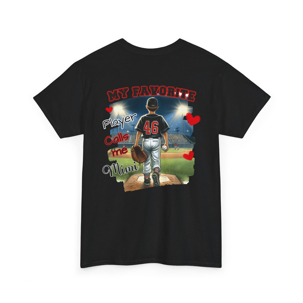 Baseball MIMI Tee - My Favorite Player Calls Me MIMI Gift for Sports Lovers, Family Support Tee