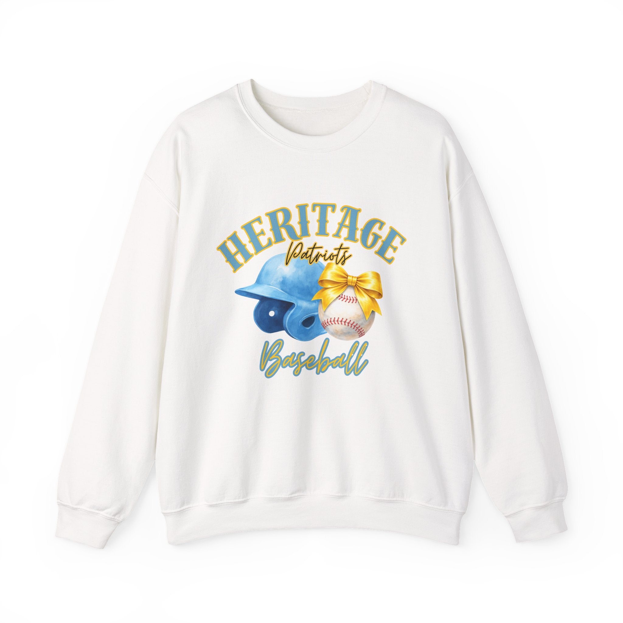 Heritage Patriots Baseball Crewneck Sweatshirt | Helmet, Ball, Bow