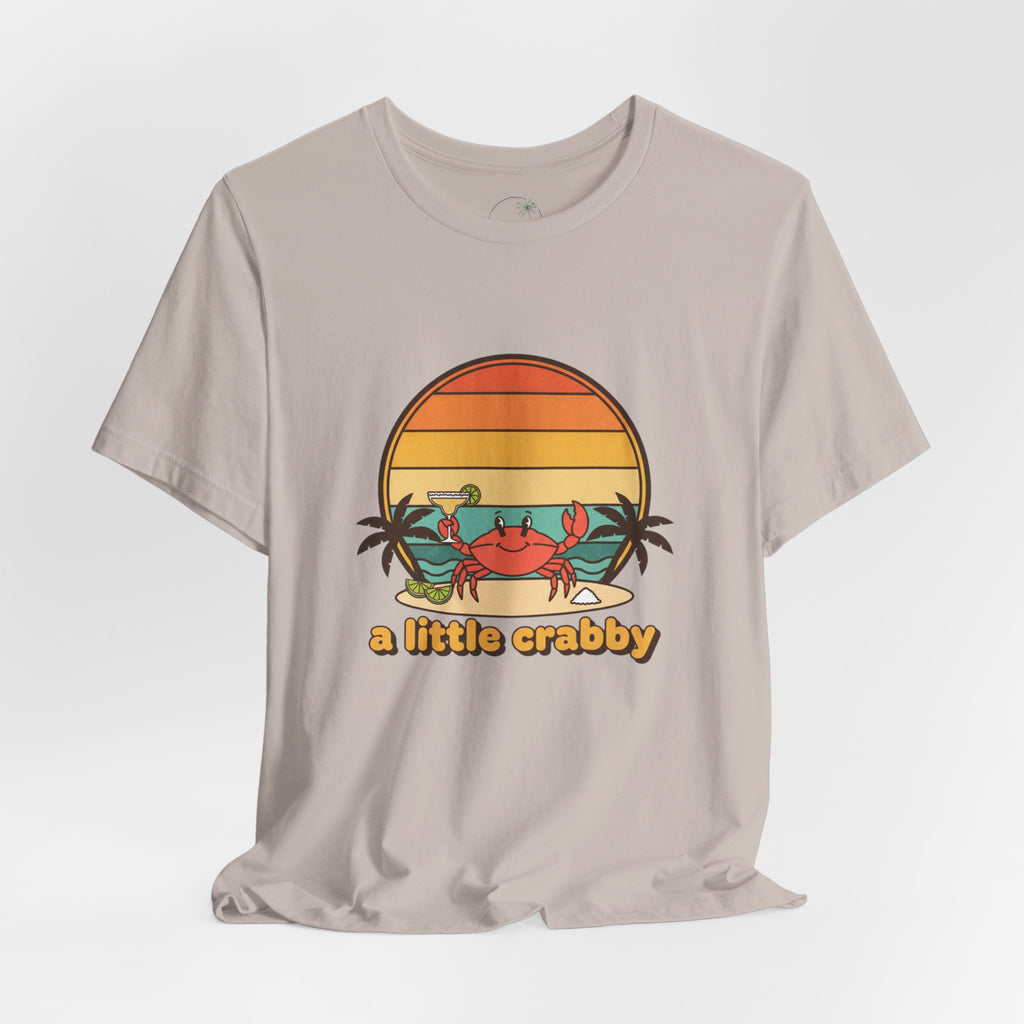 A Little Crabby Crab Sunset T-Shirt | Beach Palm Illustration