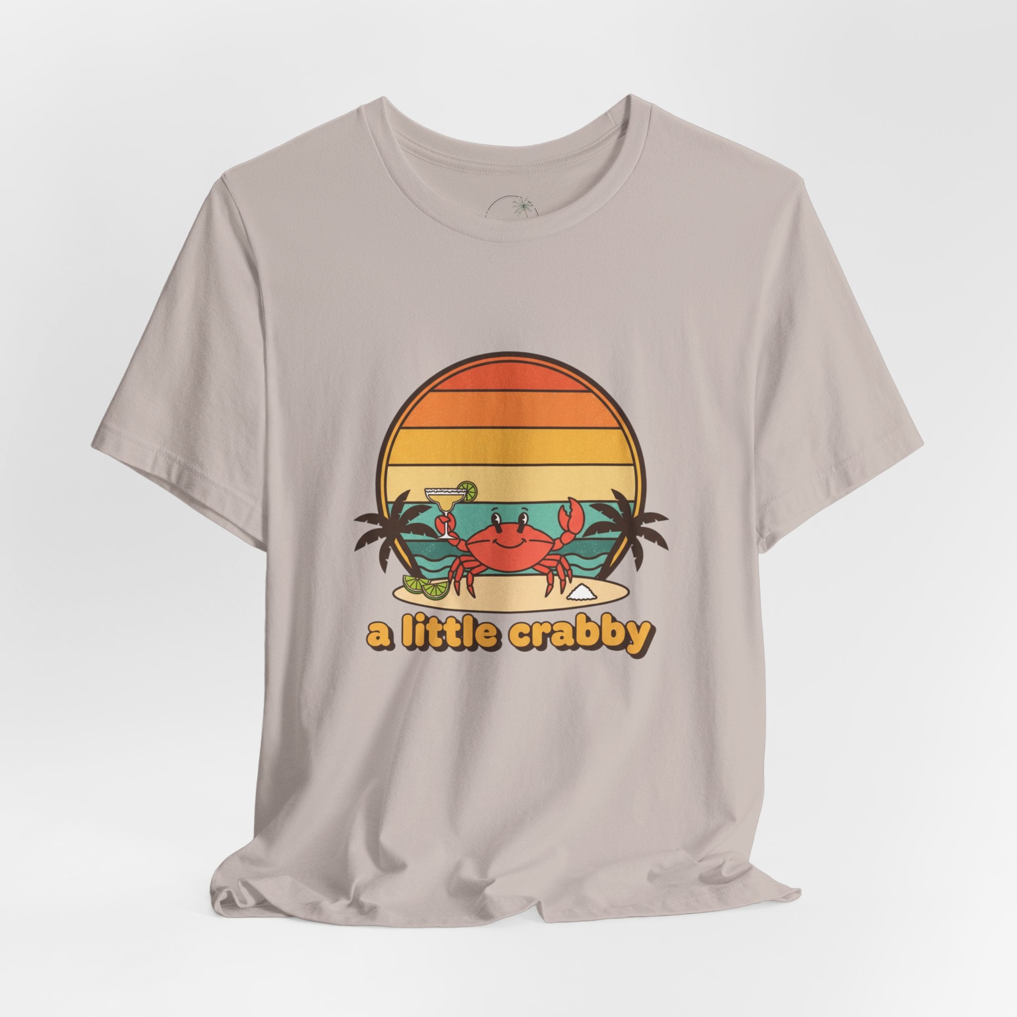 A Little Crabby Crab Sunset T-Shirt | Beach Palm Illustration