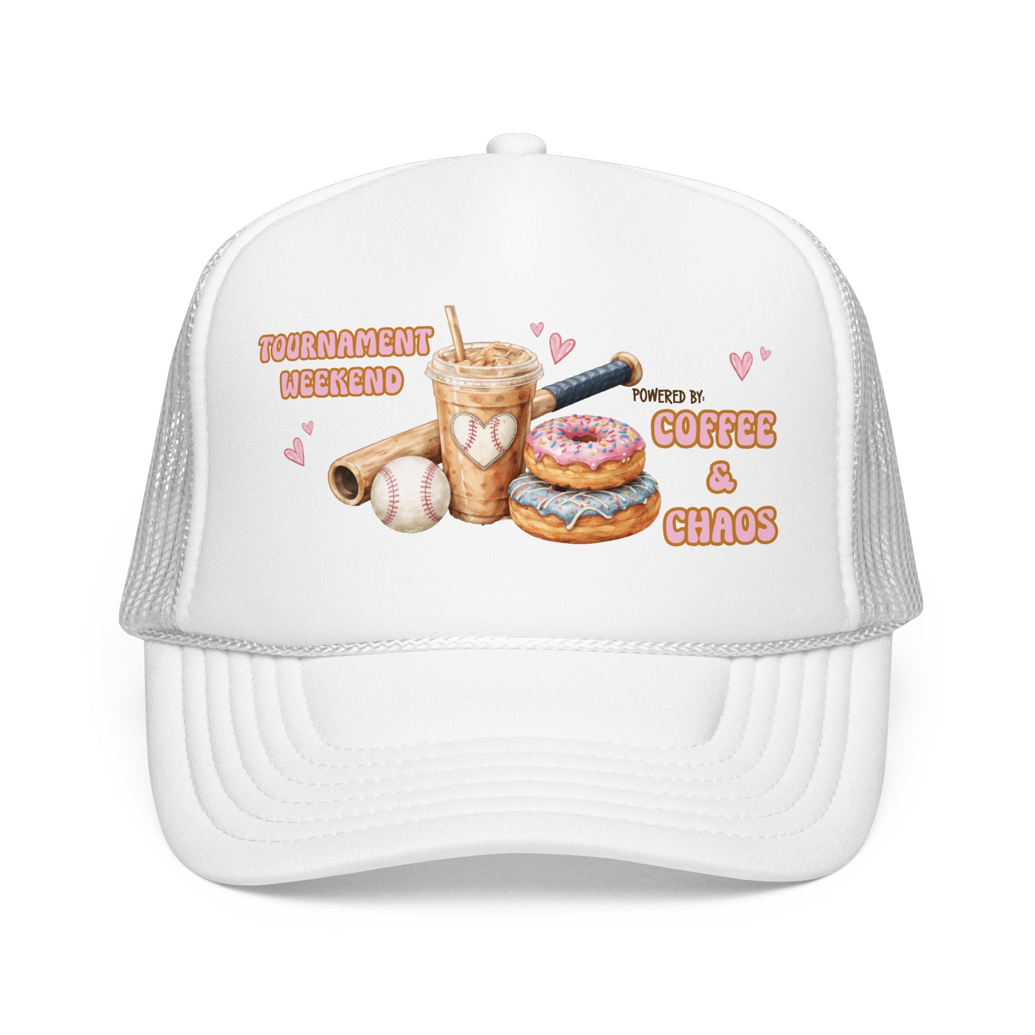 Tournament Weekend Trucker Hat — "Fueled by Coffee & Chaos" Baseball Cap