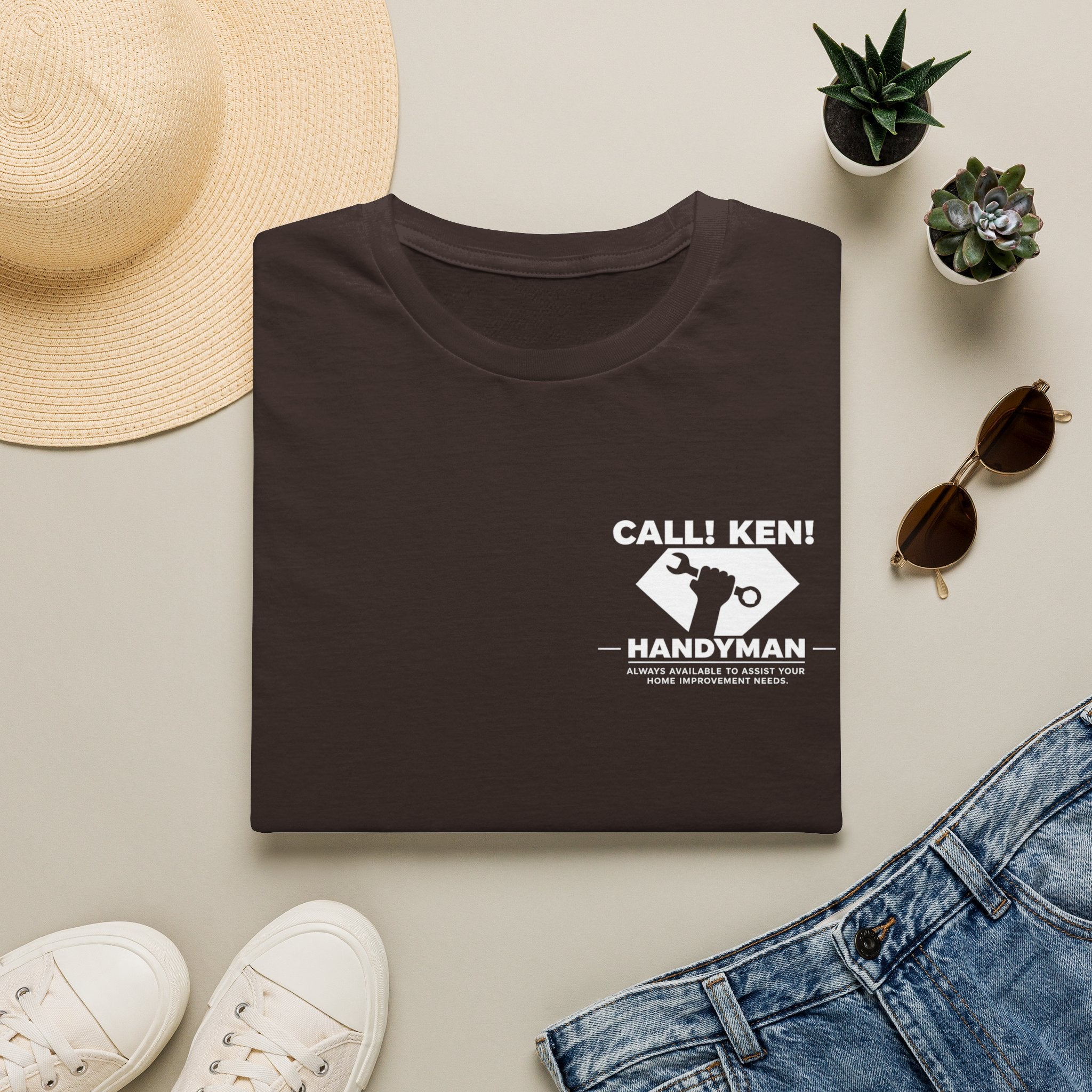 Call Ken! Handyman T-Shirt | Wrench Logo, Retro Trade Shirt