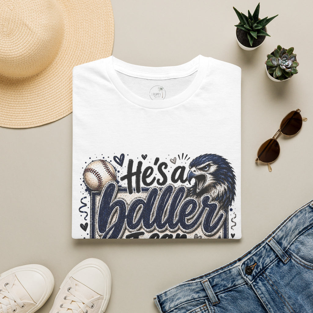Falcon Baseball 'He's a Baller I Can Tell' T‑Shirt