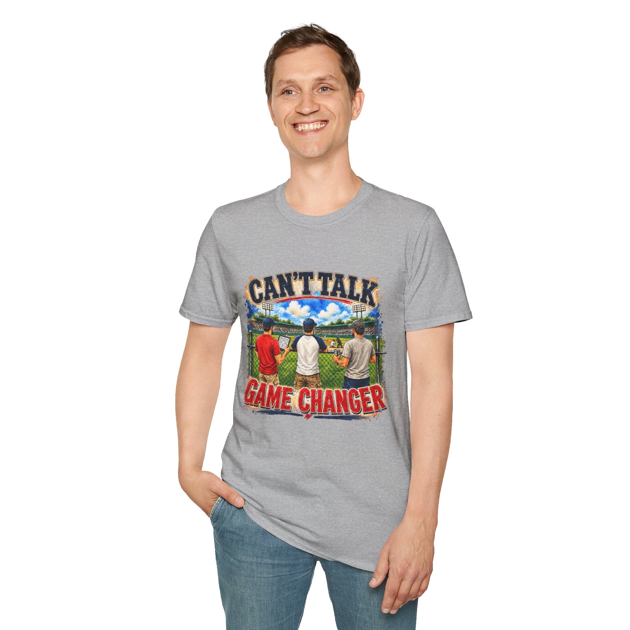 Can't Talk Game Changer T-Shirt | Baseball Field Scene