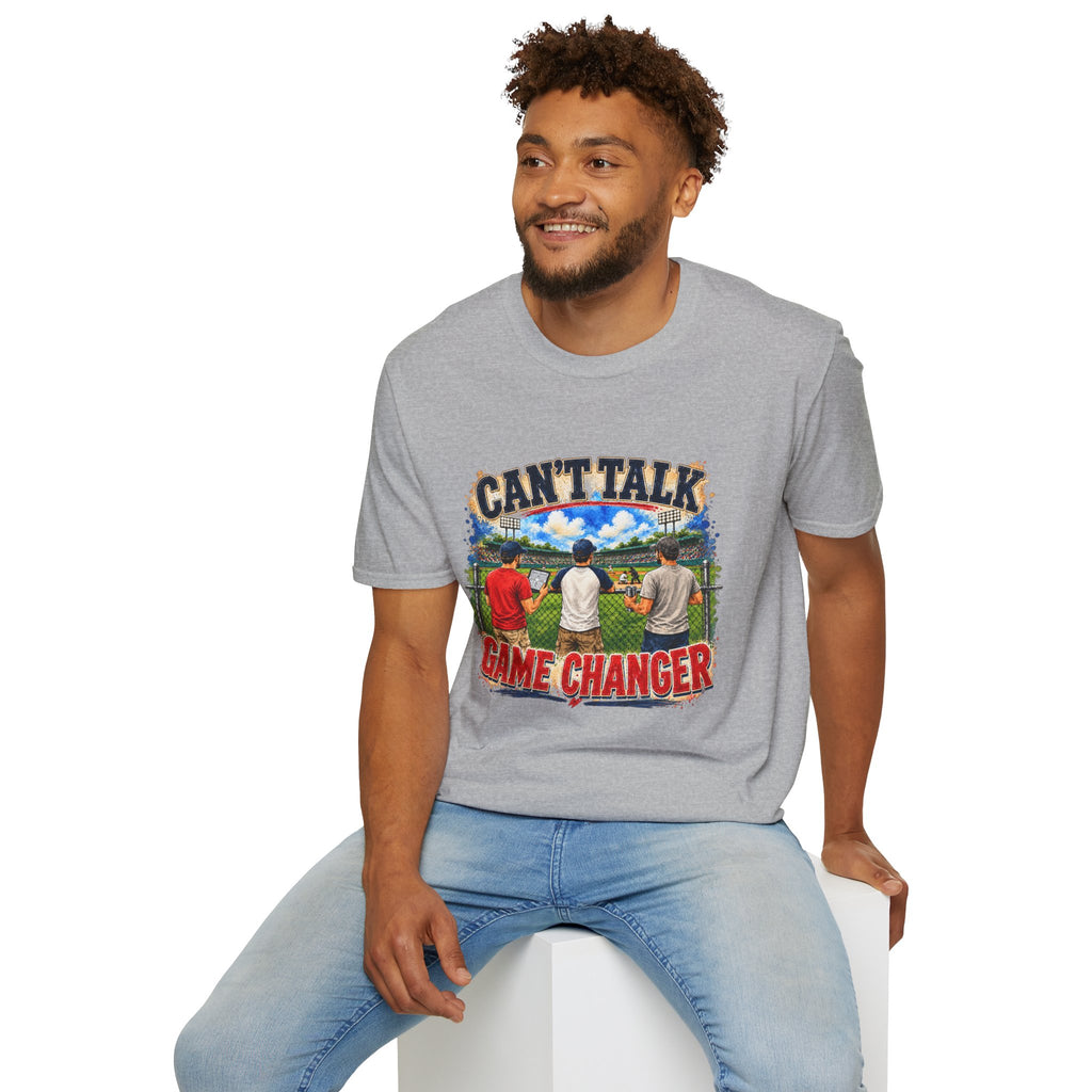 Can't Talk Game Changer T-Shirt | Baseball Field Scene