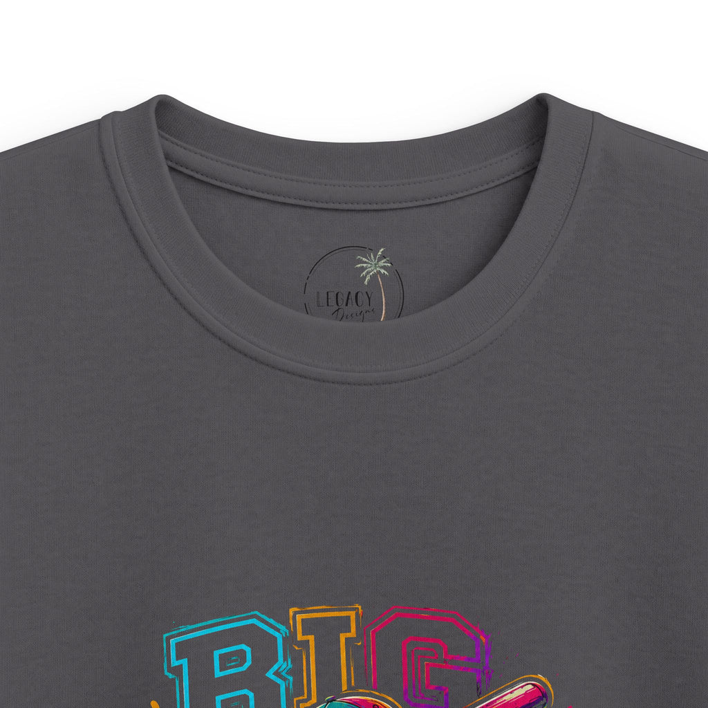 Big Bat Energy Kids Tee | Neon Baseball Bat Graphic, Youth Sport Shirt