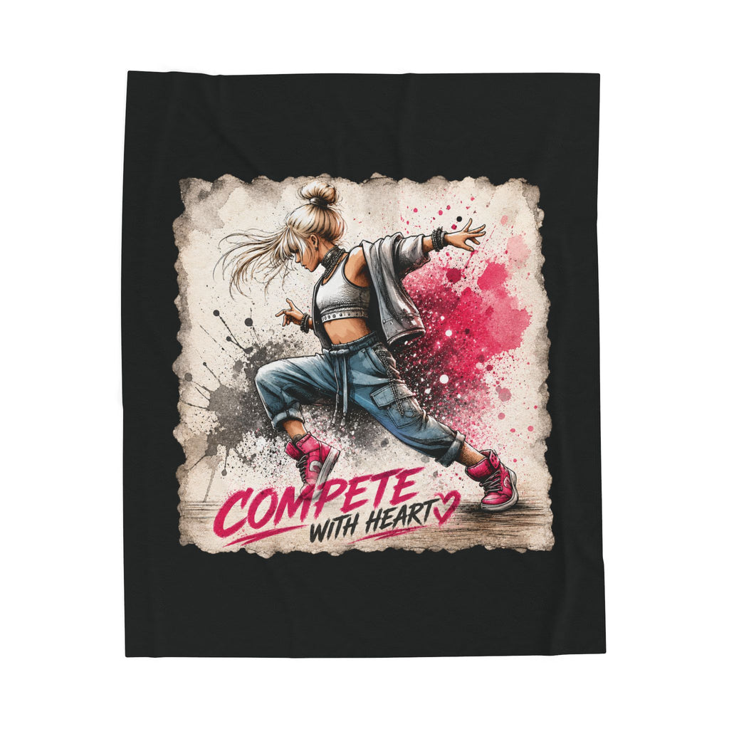 Compete With Heart dancer blanket | Velveteen Plush Blanket