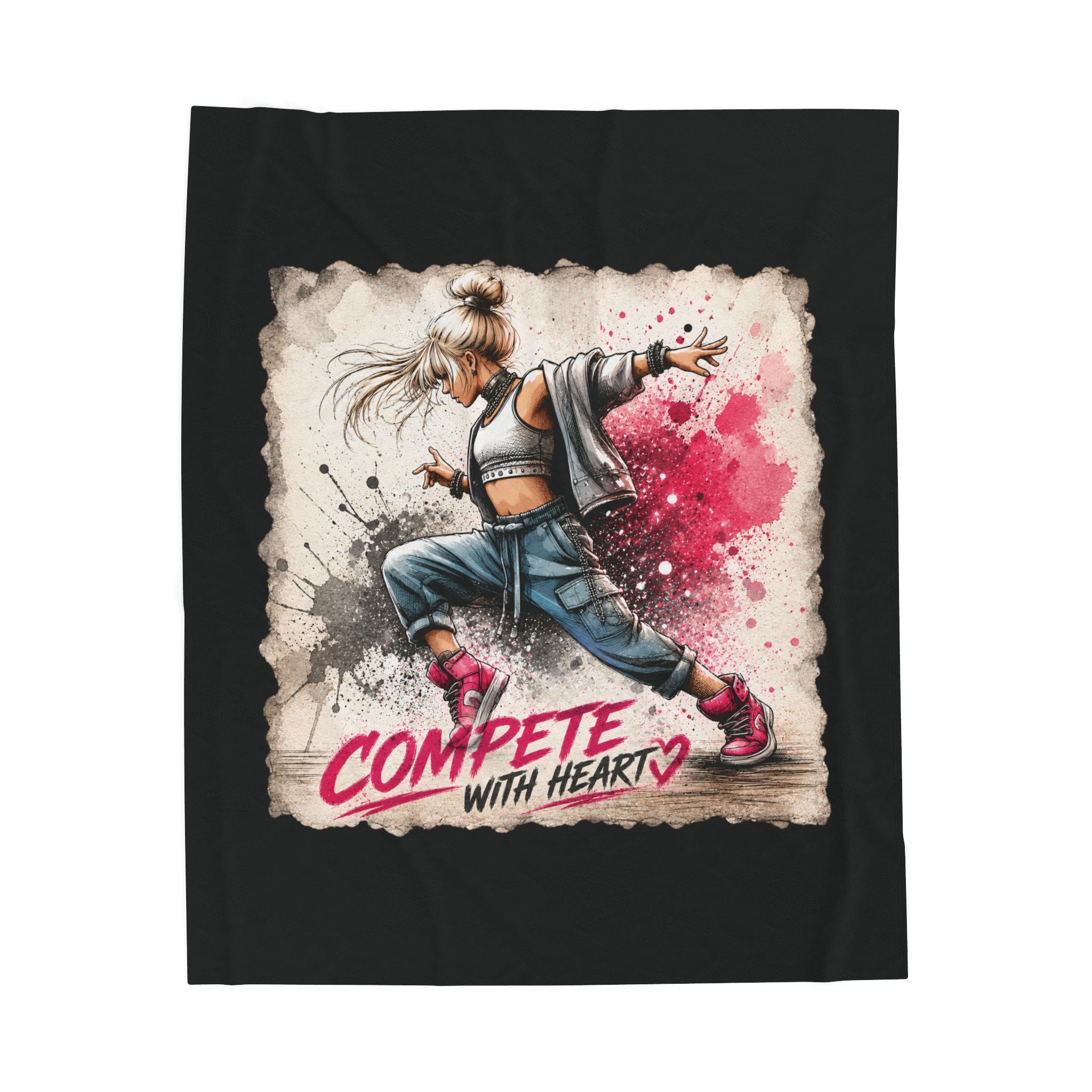 Compete With Heart dancer blanket | Velveteen Plush Blanket
