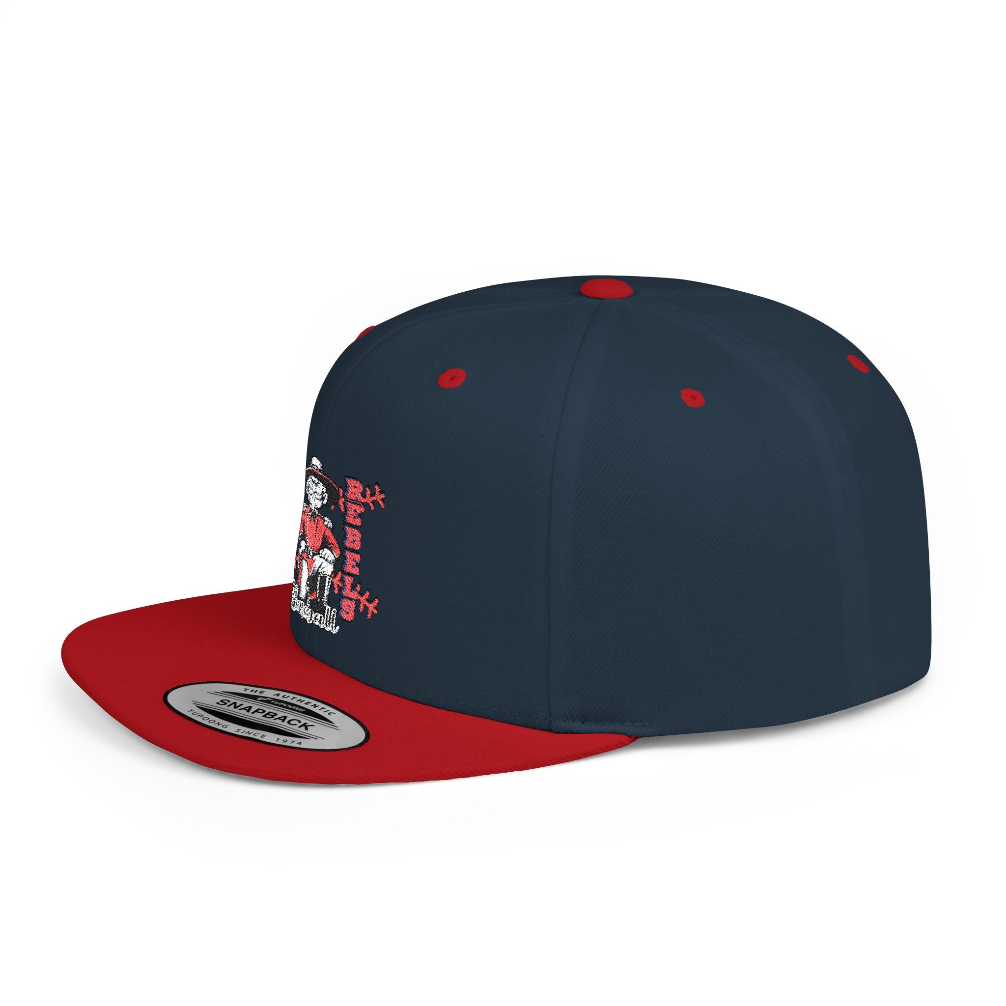 Rebels Baseball Flat Bill Snapback, Sports Mom/Dad, Game Day gear