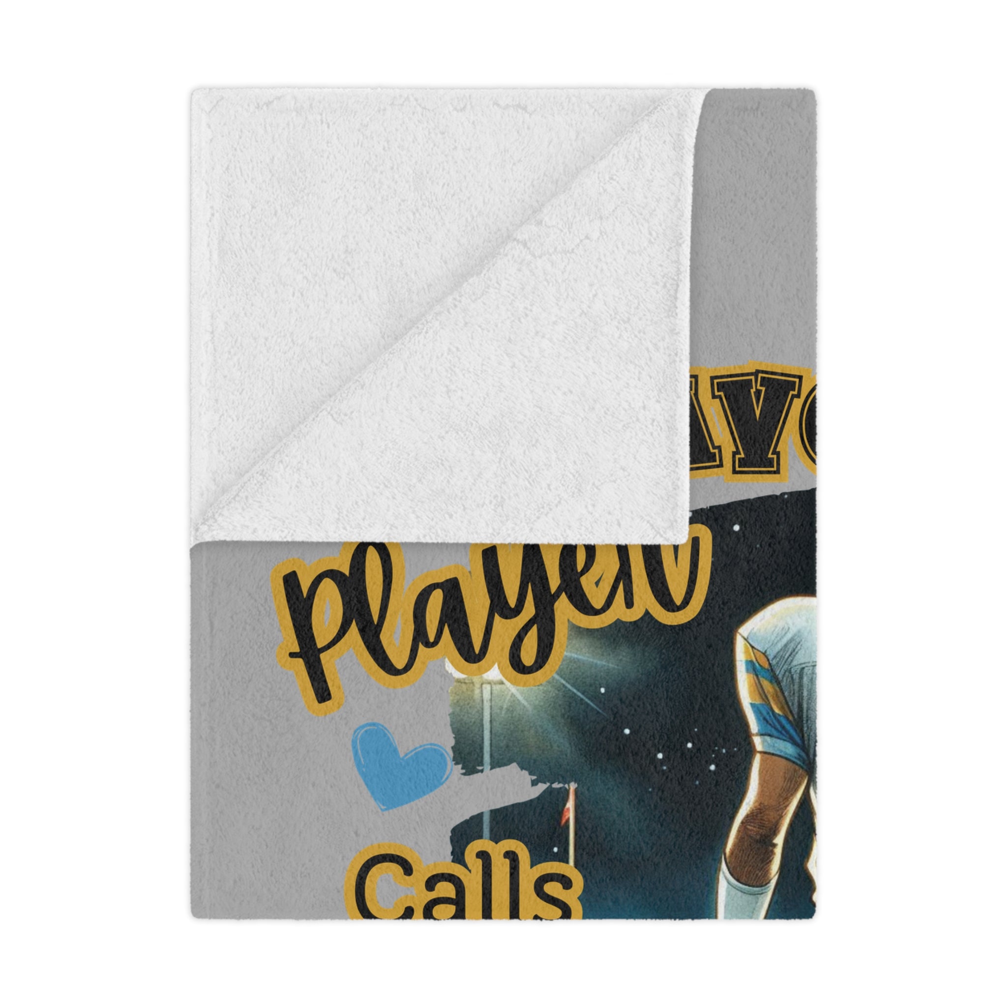 My Favorite Player Calls Me Mom Football Blanket  Sports Mom Gift, Game Day Throw, Custom Football Mom Blanket
