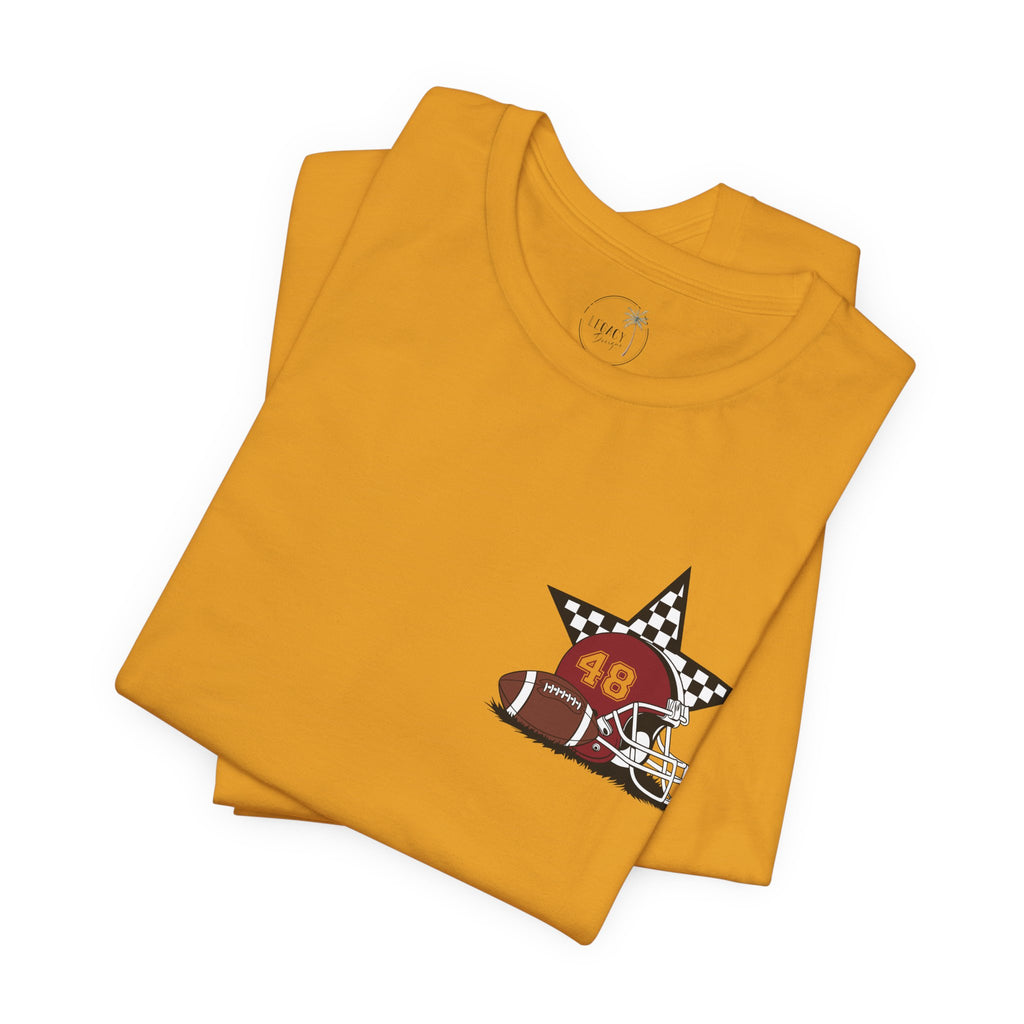 My Favorite Player Calls Me Mom Football T-Shirt | Proud Football Mom Tee | Game Day Shirt for Moms | Sports Mom Gift