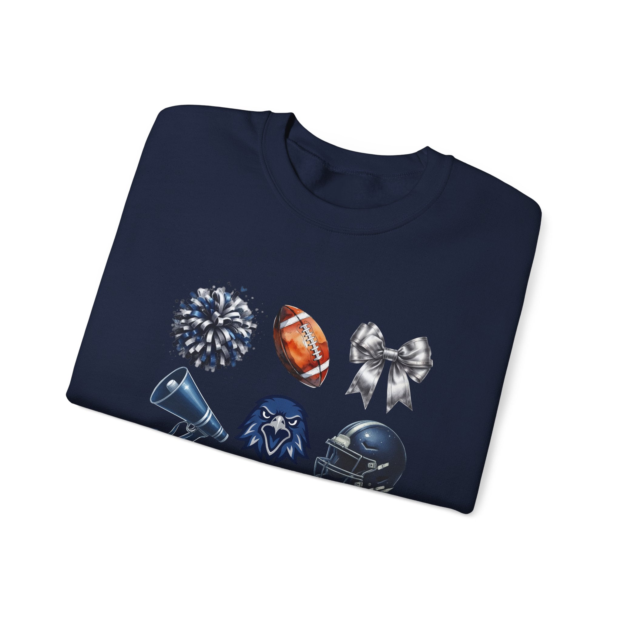 Freedom Falcons Football Crewneck Sweatshirt | Football Icons, Megaphone & Bows