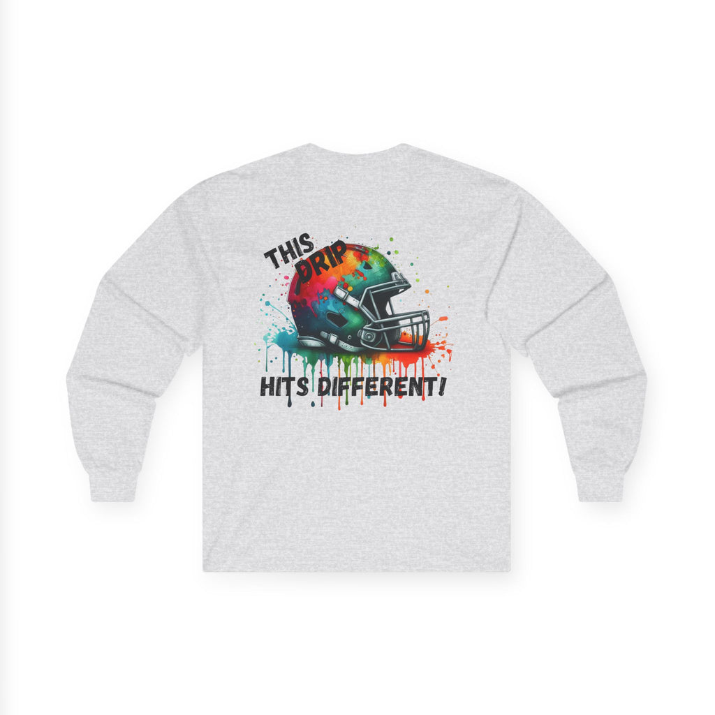 This Hits Different-Unisex Long Sleeve Tee -t, Sports Apparel, Football Shirt, Gamers Gift, Casual Wear, Unique Tee