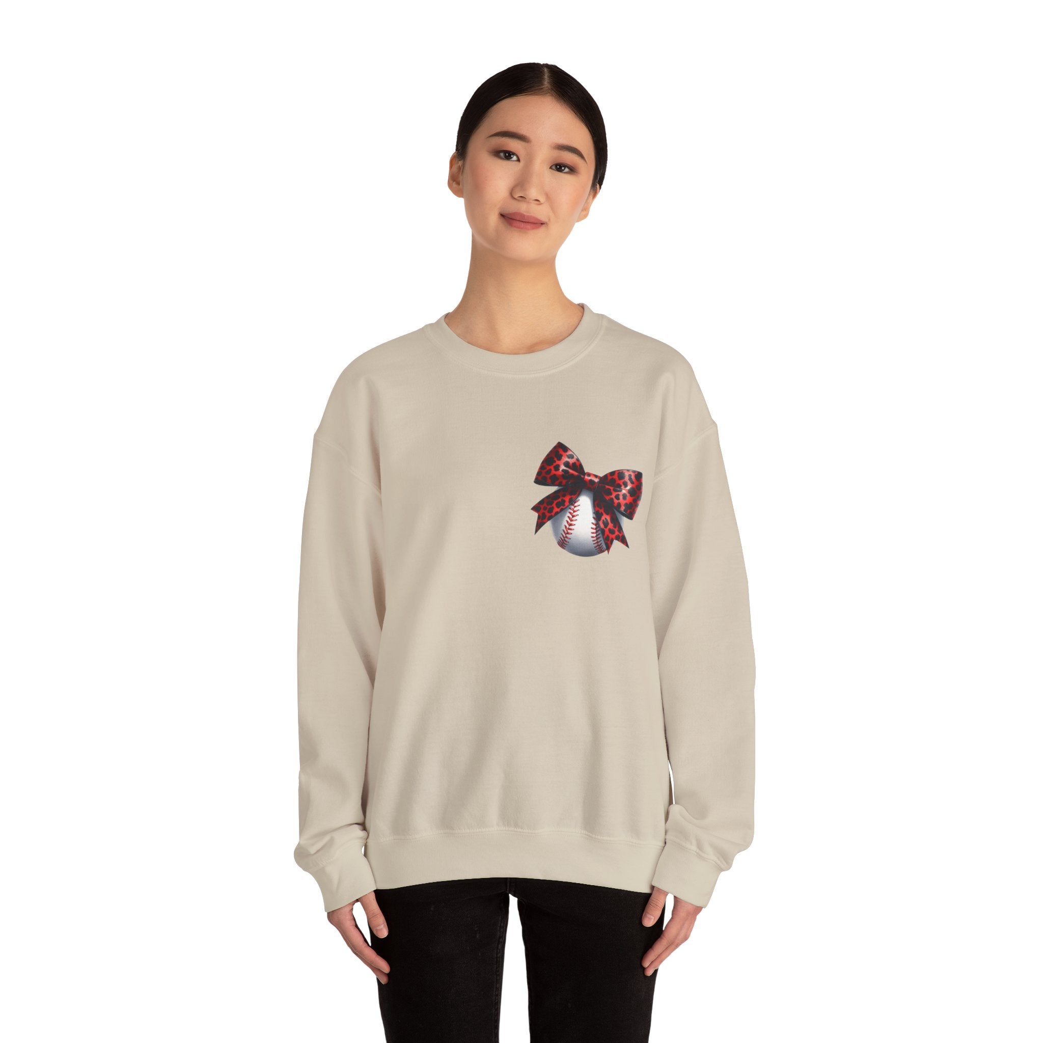 Spartans Baseball Red Leopard Bow Baseball