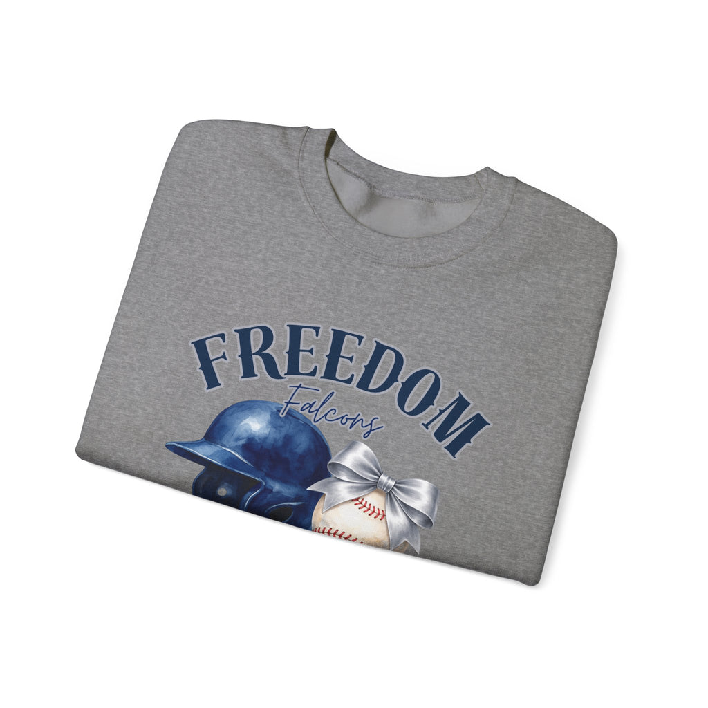 Freedom Baseball Crewneck Sweatshirt | Helmet and Baseball Graphic
