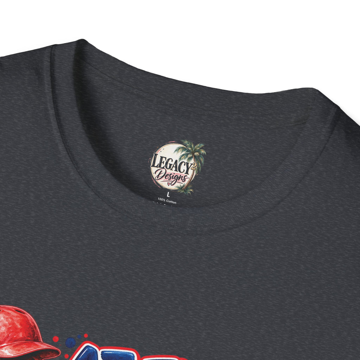 At the Ballpark Is Where I Spend Most of My Days T-Shirt | Baseball Helmet & Glove Design