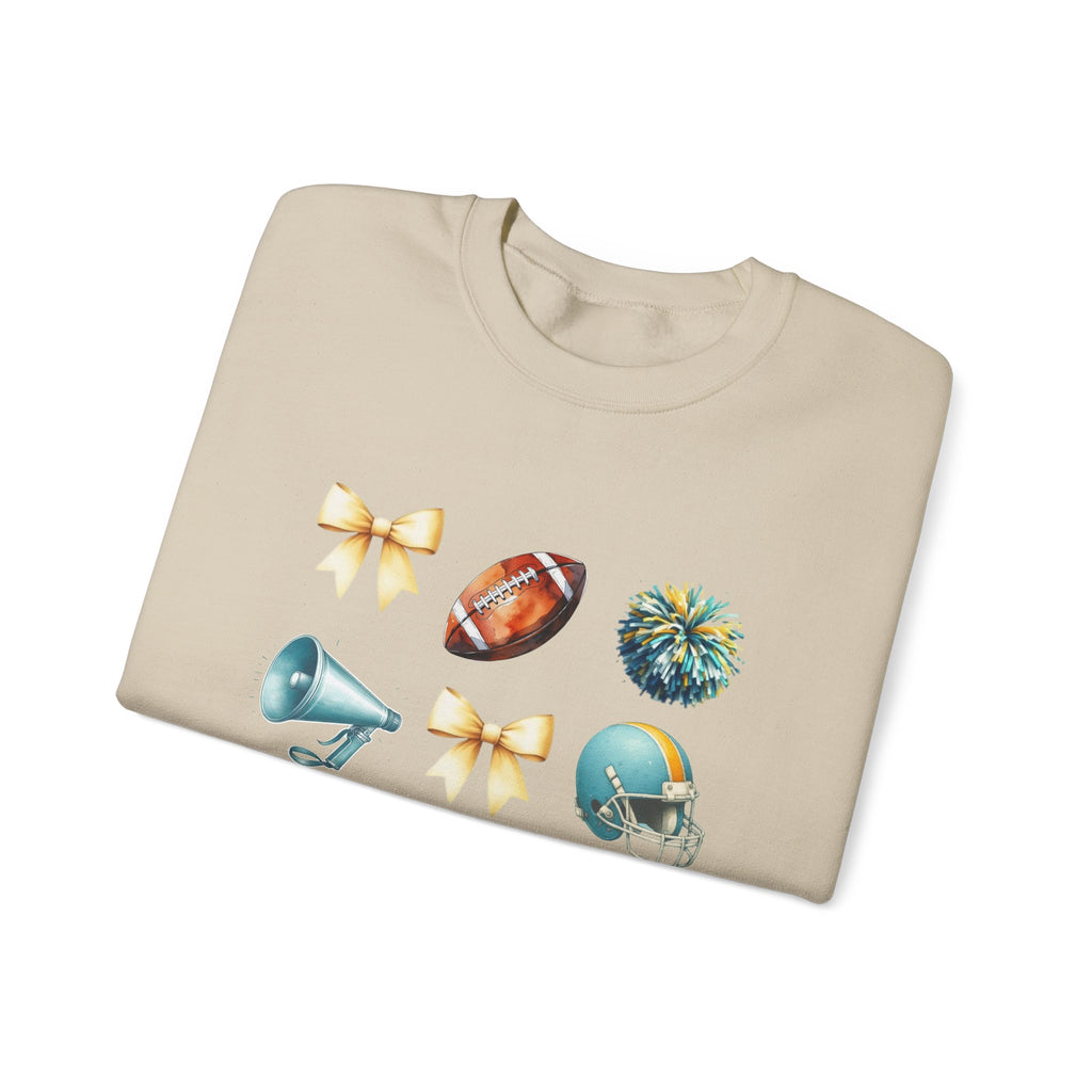 Football Cheer Icons Sweatshirt | Helmet, Pom-Poms, Megaphone