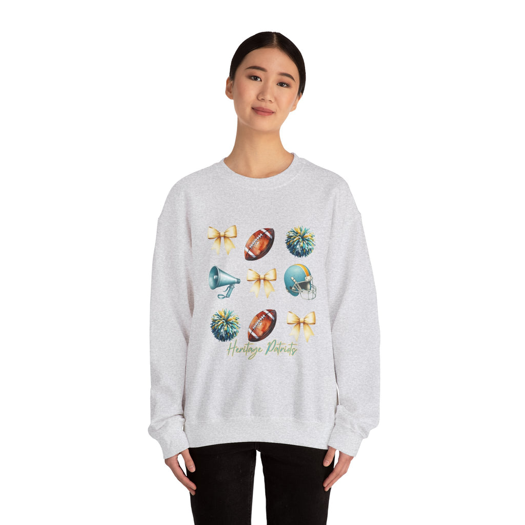 Football Cheer Icons Sweatshirt | Helmet, Pom-Poms, Megaphone