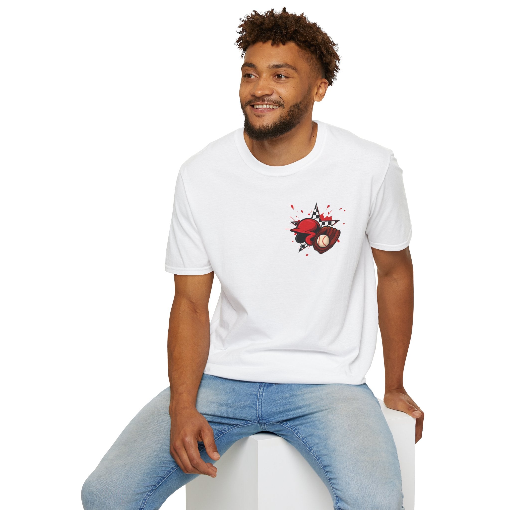 Run I Dare You' Back Graphic Baseball Runner T-Shirt Youth Player Illustration