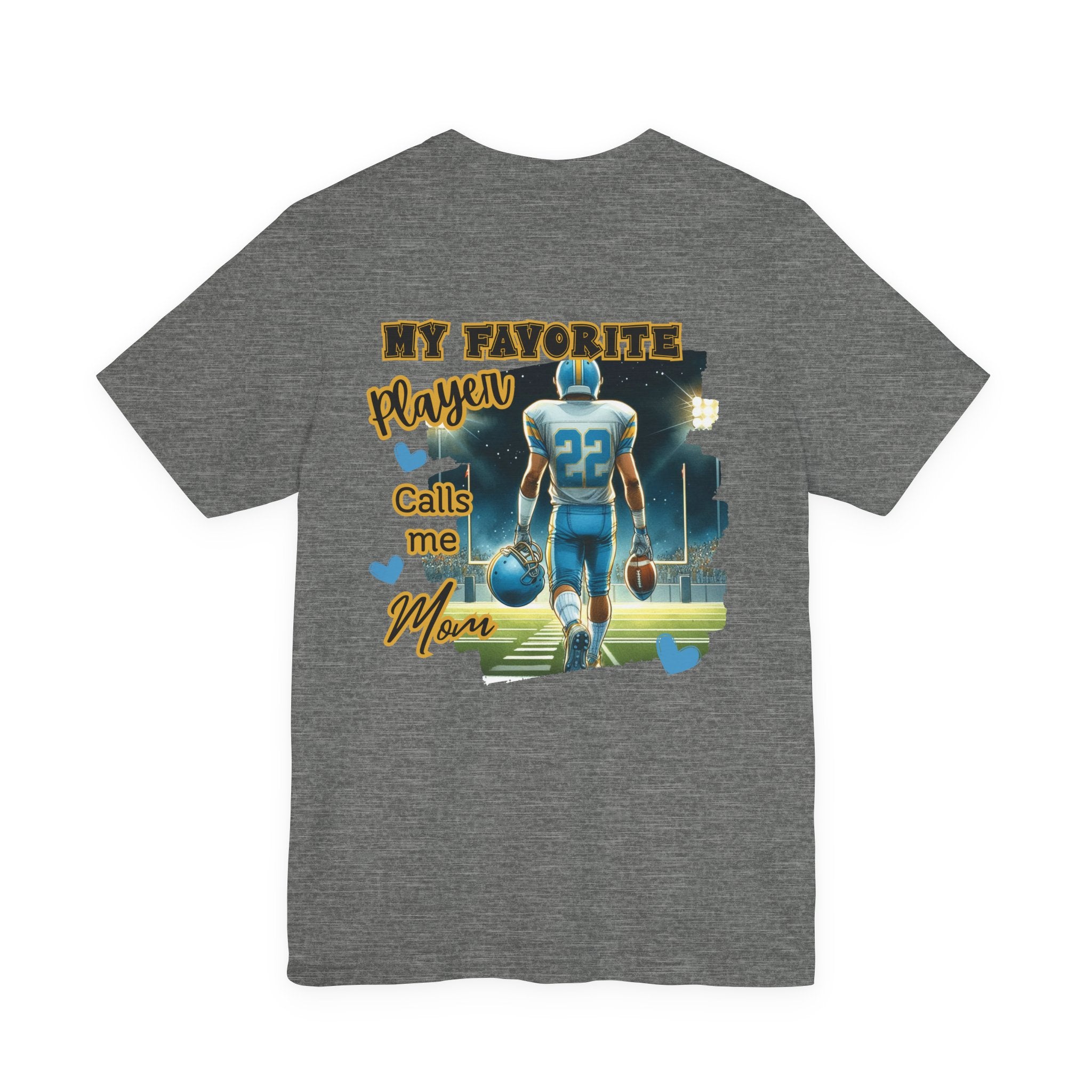 My Favorite Player Calls Me Mom Football T-Shirt Proud Football Mom Tee, Game Day Shirt, Sports Mom Gift