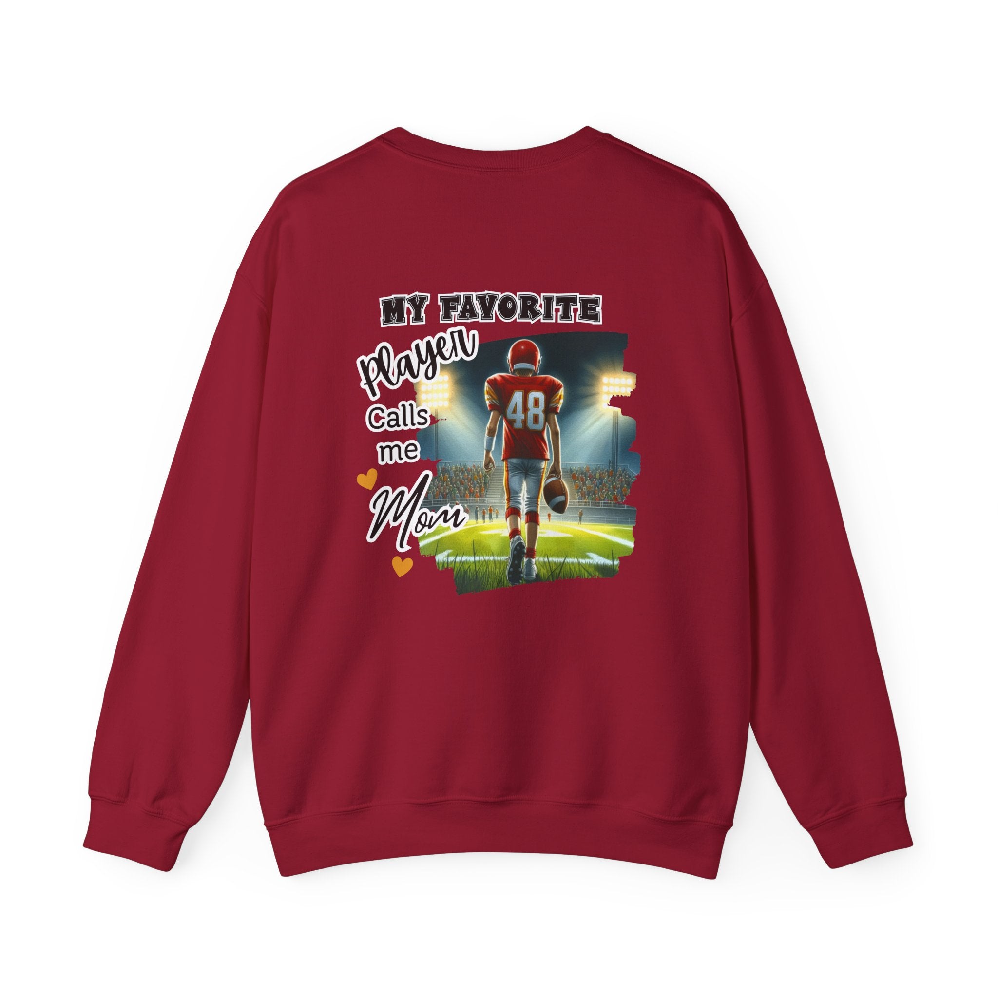 My Favorite Player Calls Me Mom Crewneck Sweatshirt, Family Sweatshirt, Sports Mom Gift, Football Sweatshirt, Unisex Casual Wear