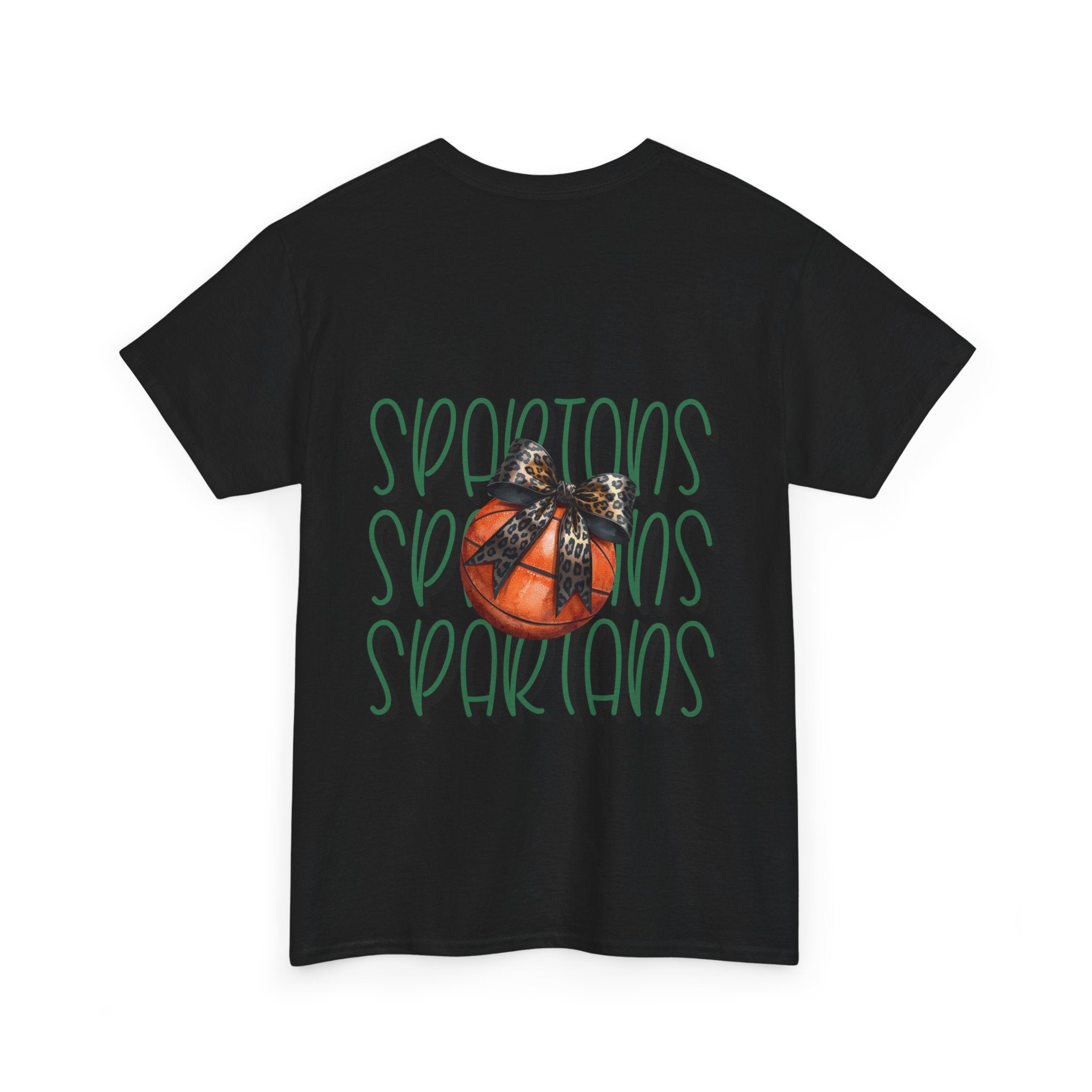 Basketball with Bow Tee | Spartans Script Back