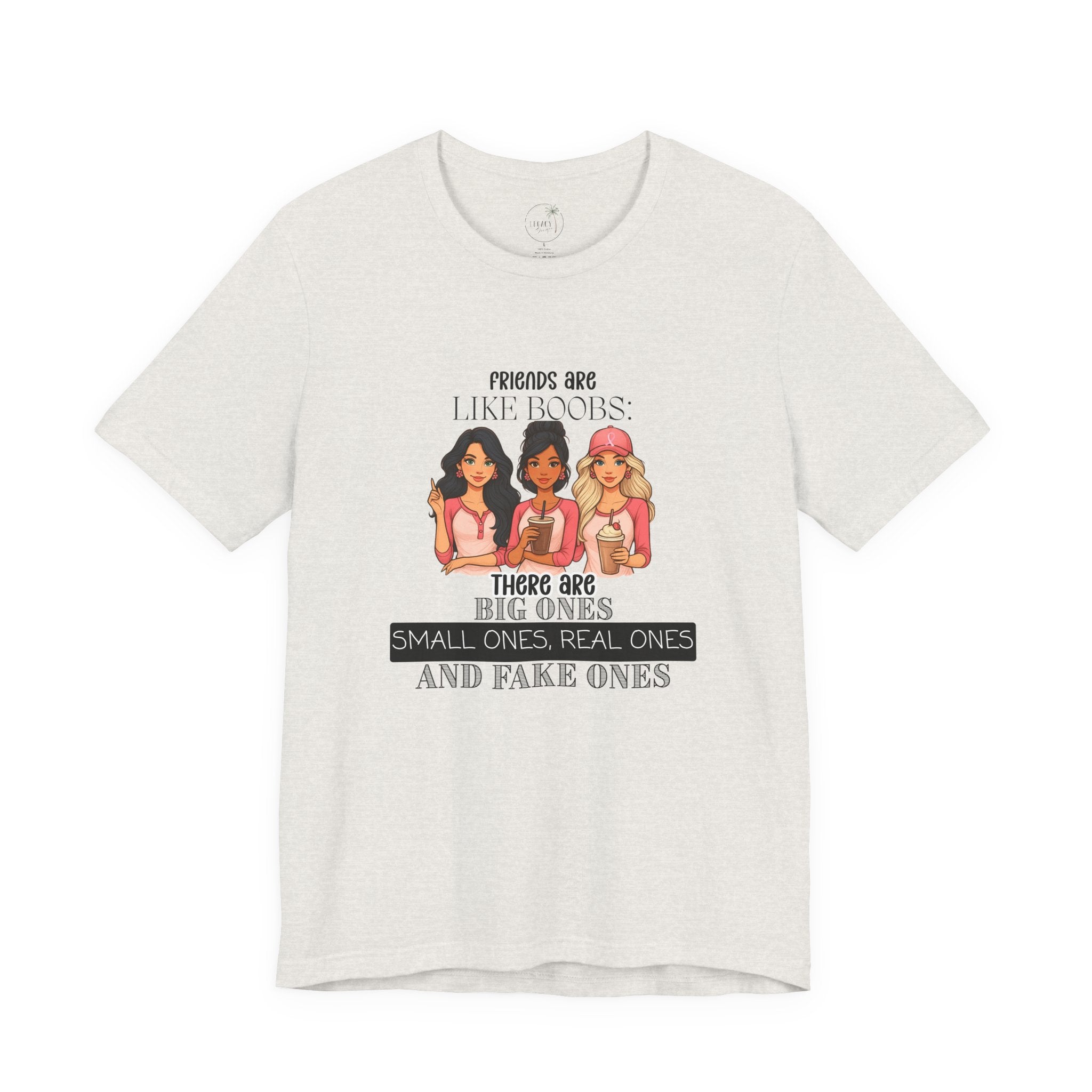 Funny Friends Are Like Boobs T-Shirt  Womens Graphic Tee, Best Friend Gift, Girls Trip Shirt, Humor Tee