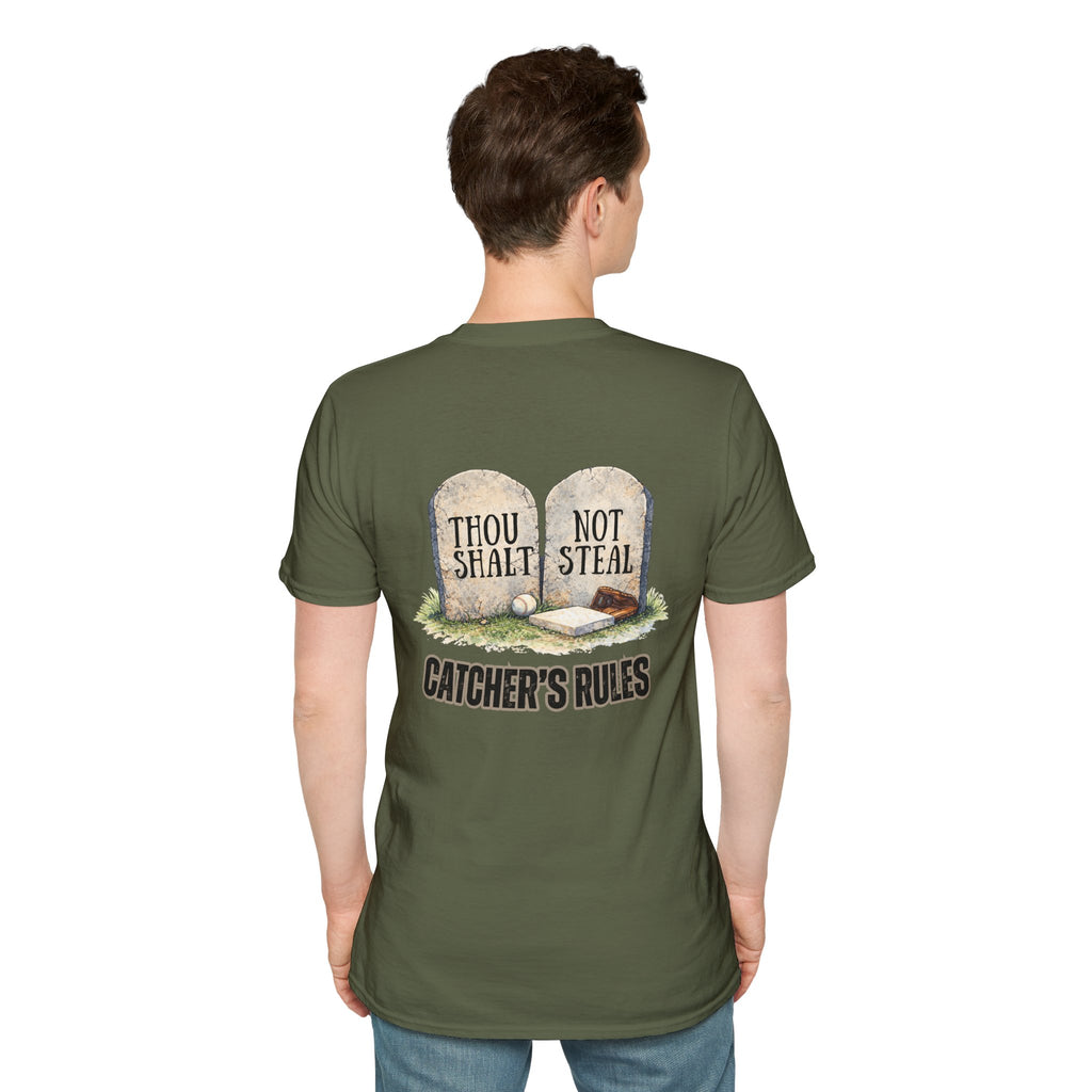 Thou Shalt Not Steal T-Shirt | Stone Tablets, Humor, Back Graphic