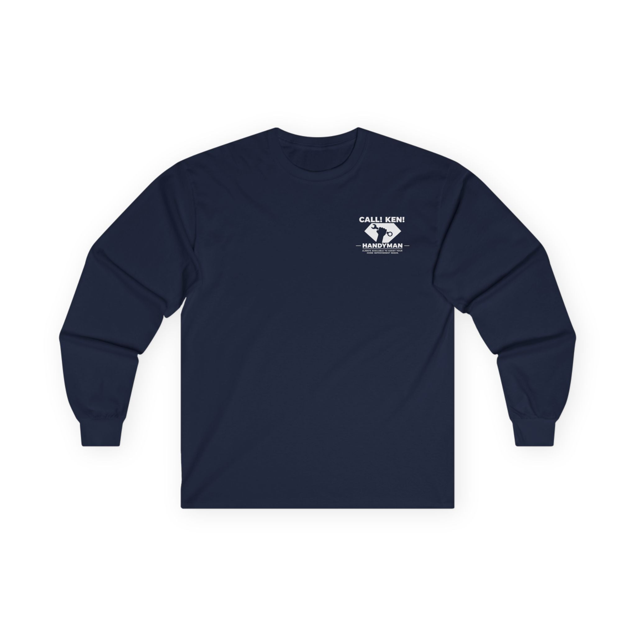 Call Ken Hammerman logo Long Sleeve Tee | vintage workwear, small print back design
