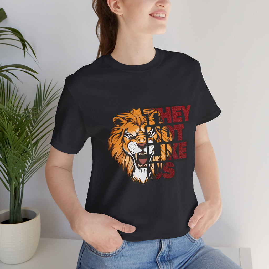 Lion They Not Like Us T-Shirt | Bold Graphic Tee | Sports Fan Pride Shirt | Liberty Lions Tee | Game Day Outfit