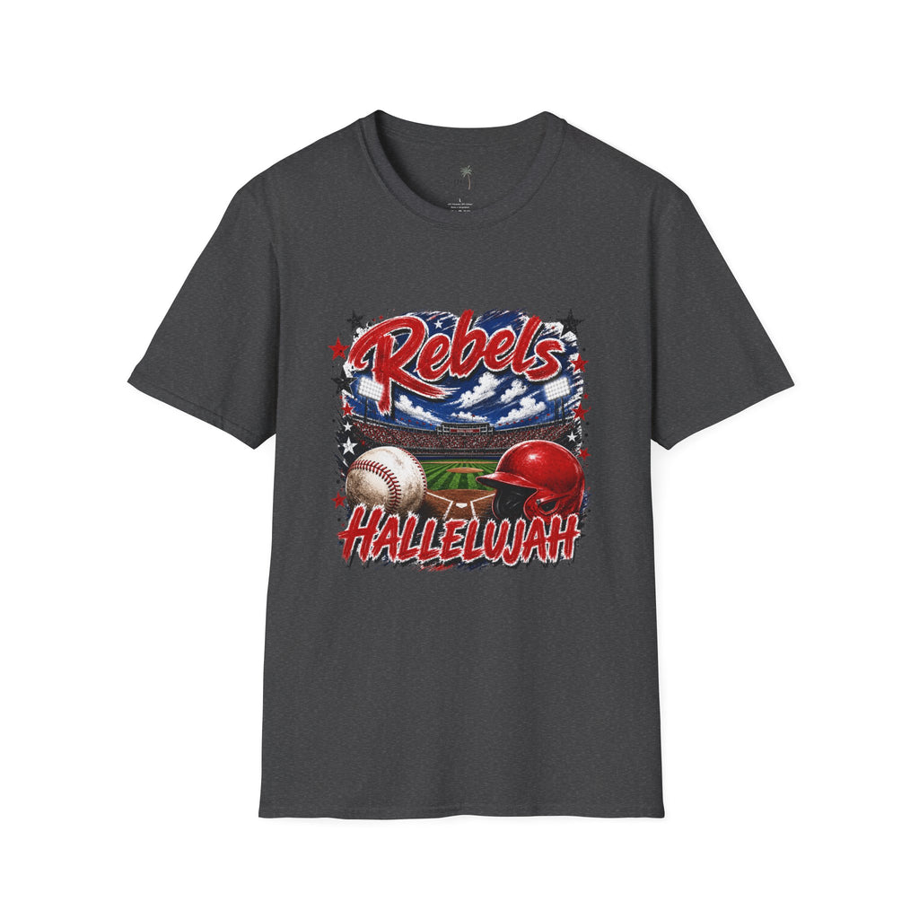 Rebels Baseball Graphic T-Shirt — 'Hallelujah' Team Spirit Tee
