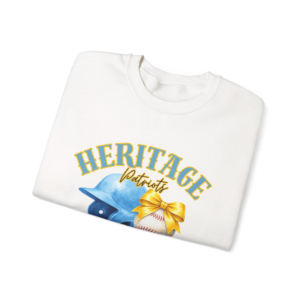 Heritage Patriots Baseball Crewneck Sweatshirt | Helmet, Ball, Bow