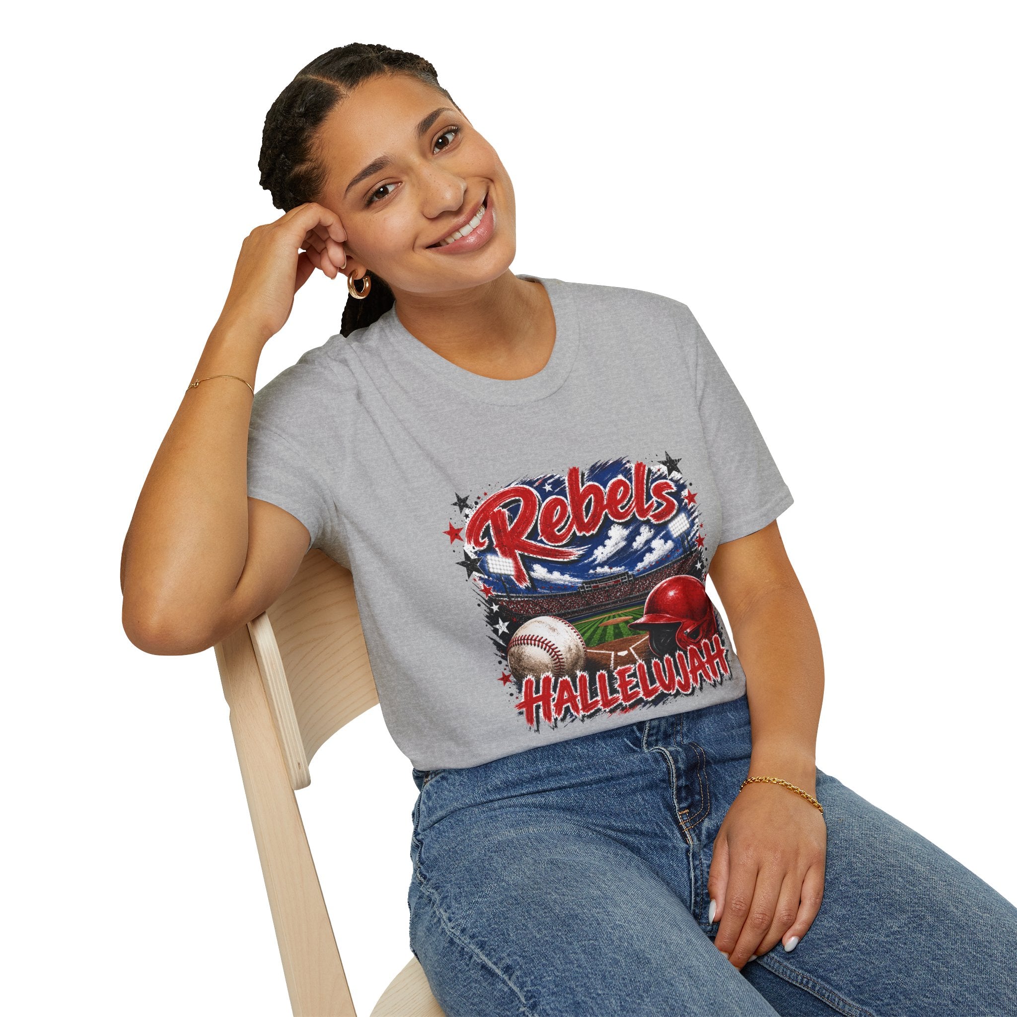 Rebels Baseball Graphic T-Shirt — 'Hallelujah' Team Spirit Tee