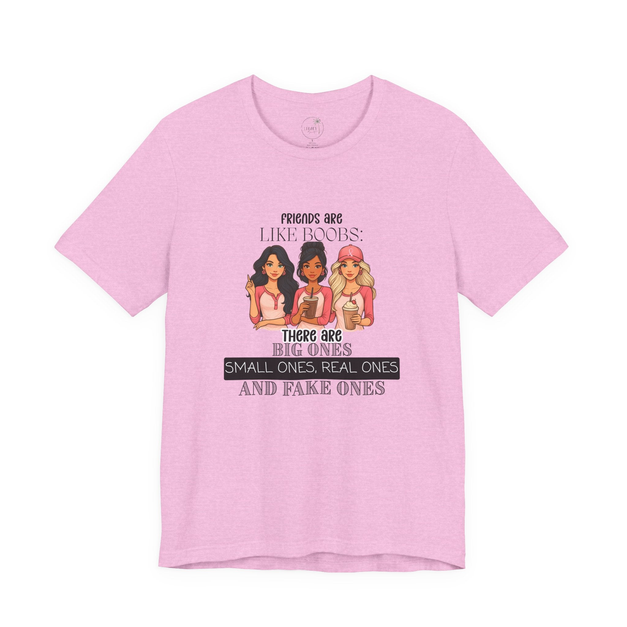 Funny Friends Are Like Boobs T-Shirt  Womens Graphic Tee, Best Friend Gift, Girls Trip Shirt, Humor Tee
