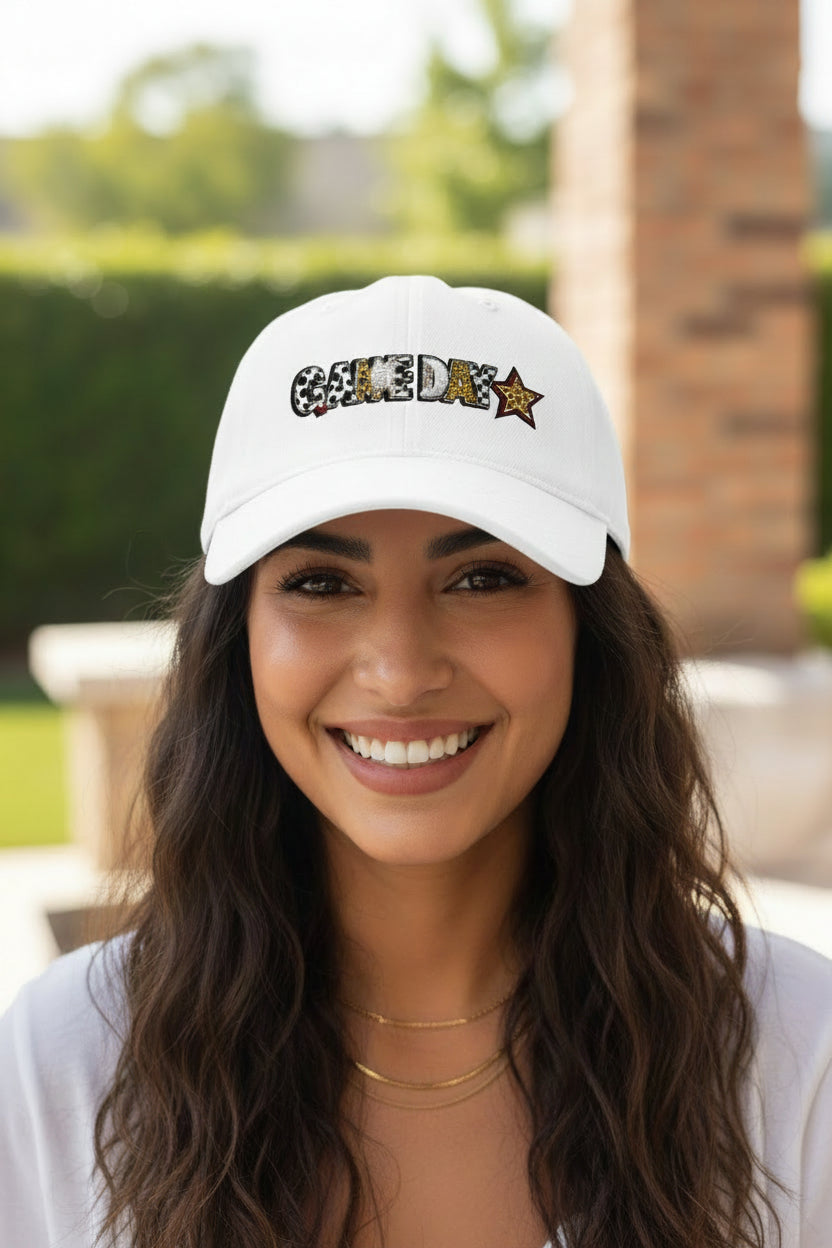 GAME DAY Low Profile Baseball Cap | leopard Stars Sport Fan Hat
