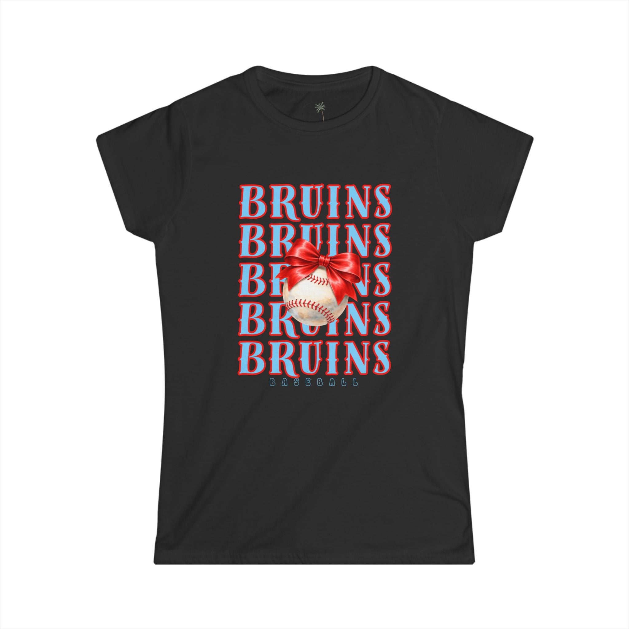 Bruins x3 baseball Tee | bow-accented softball design