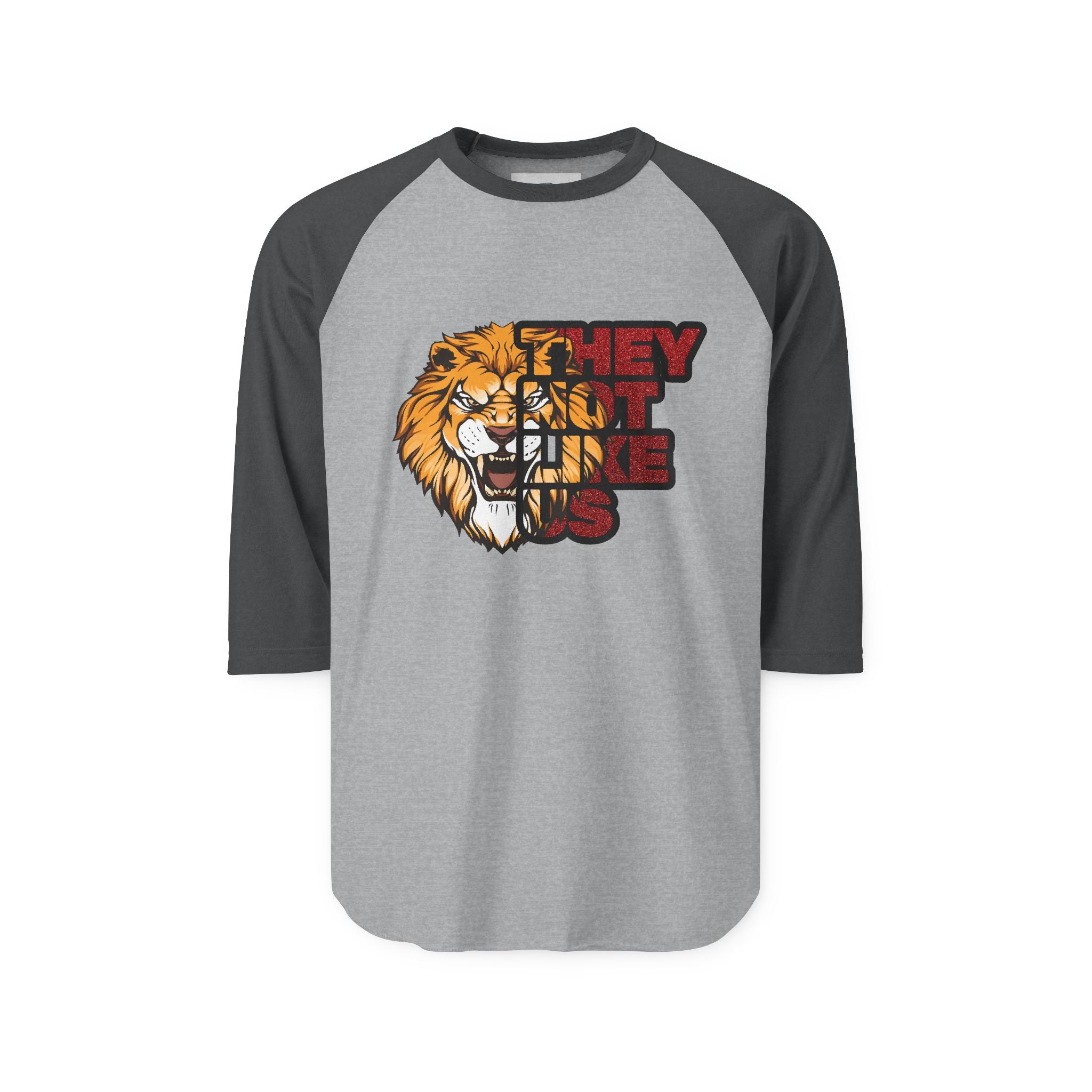 Lion-Inspired Unisex Raglan Shirt | Perfect for Sports Fans, Animal Lovers, Casual Wear, Gifts, Birthdays