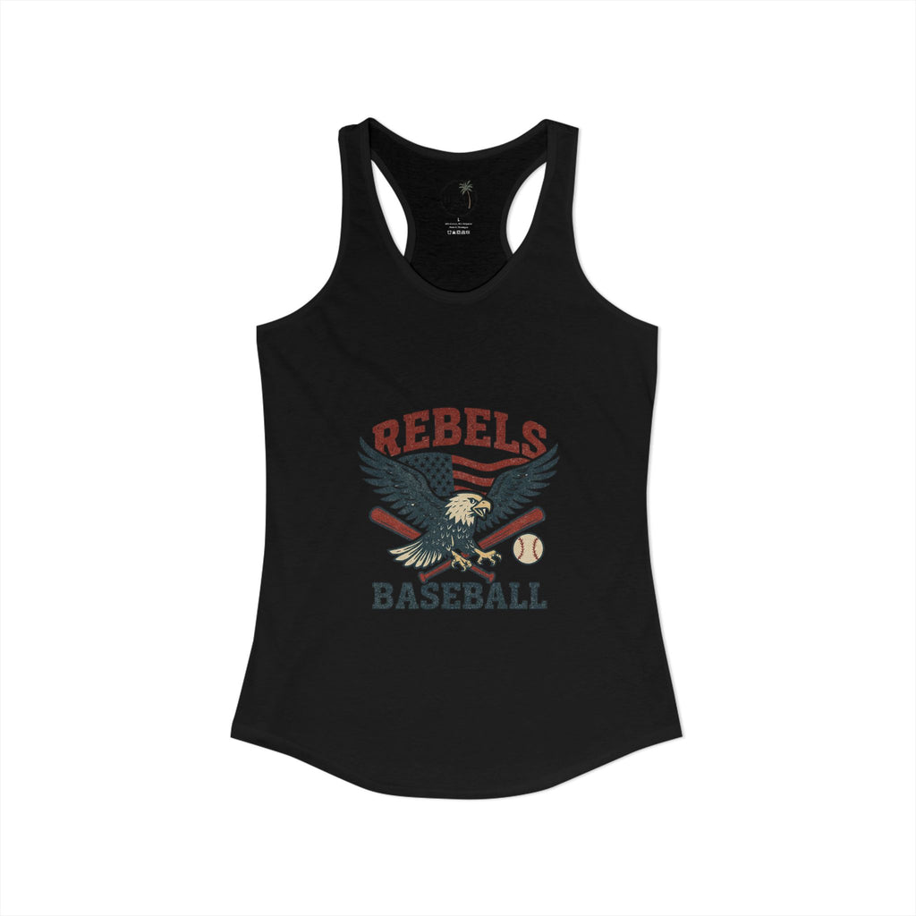 Rebels Baseball Tank Women's Ideal Racerback Tank