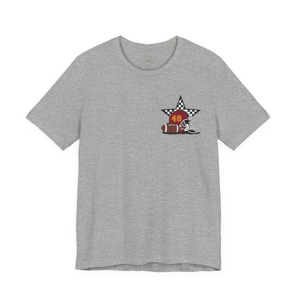 My Favorite Player Calls Me Mom Football T-Shirt | Proud Football Mom Tee | Game Day Shirt for Moms | Sports Mom Gift