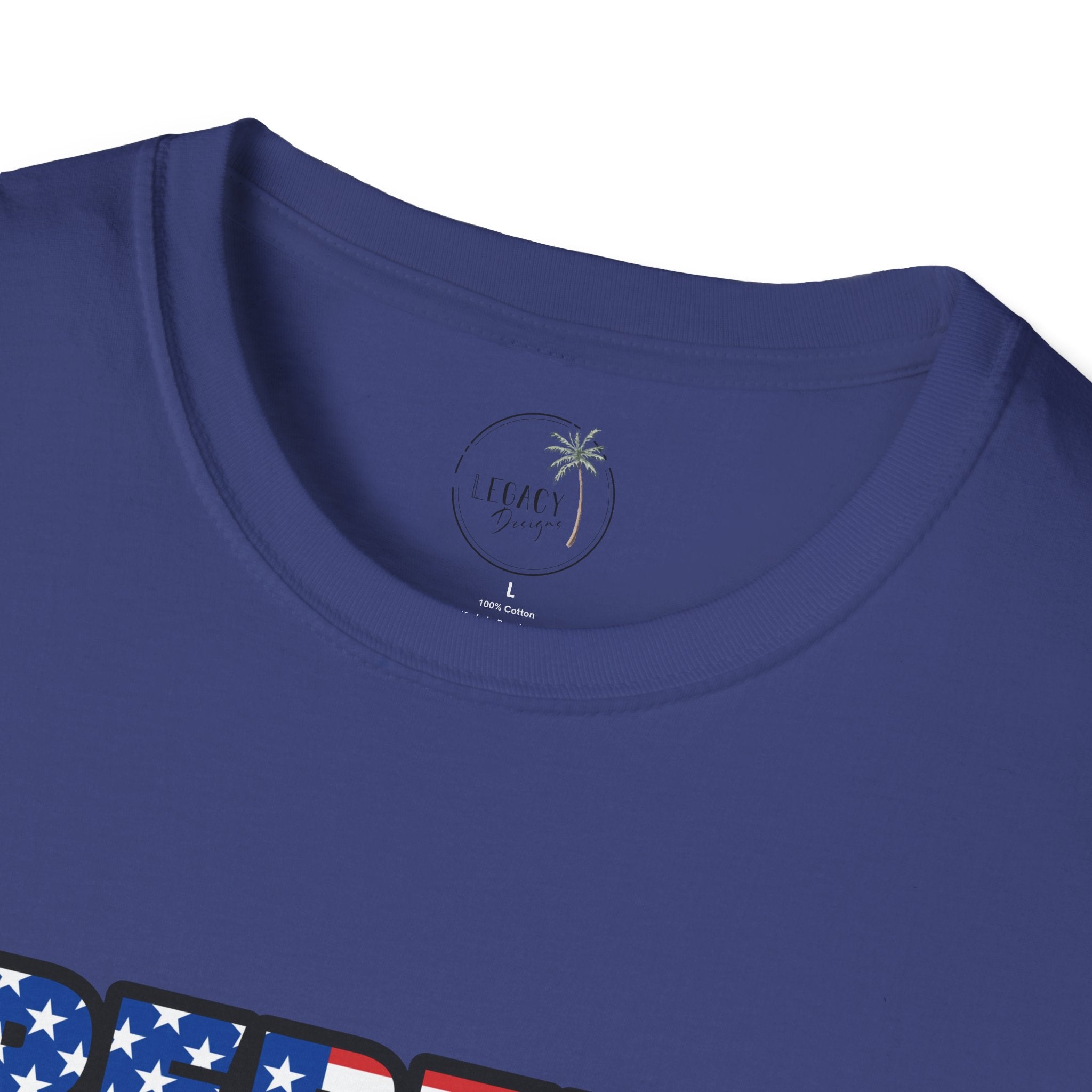 Rebels Baseball T-Shirt | Mascot Batter with American Flag Text